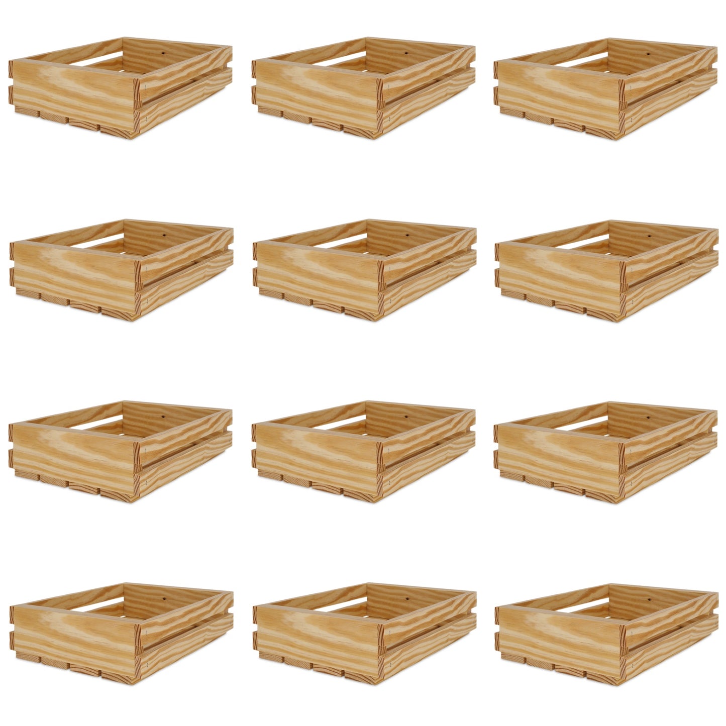 12 Small wooden crates 10x8x2.5