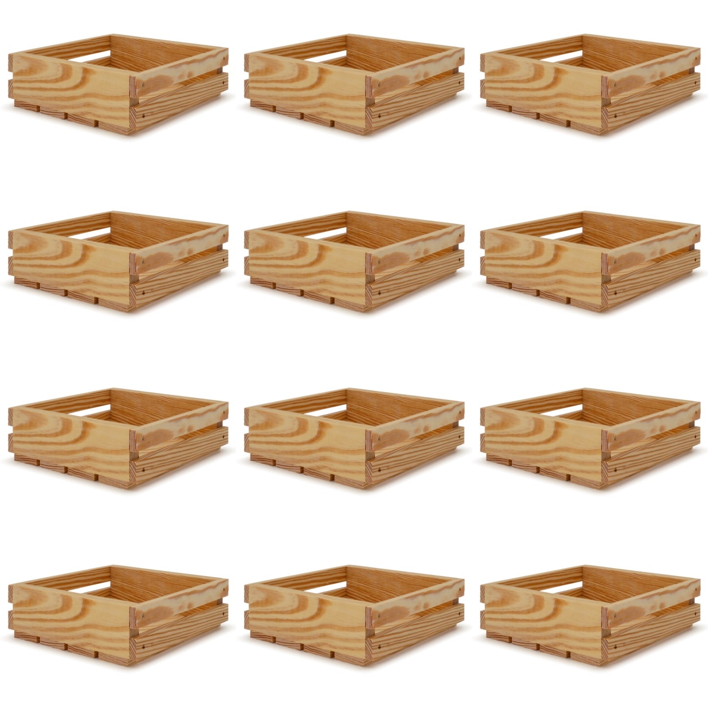 12 Small wooden crates 8x8x2.5