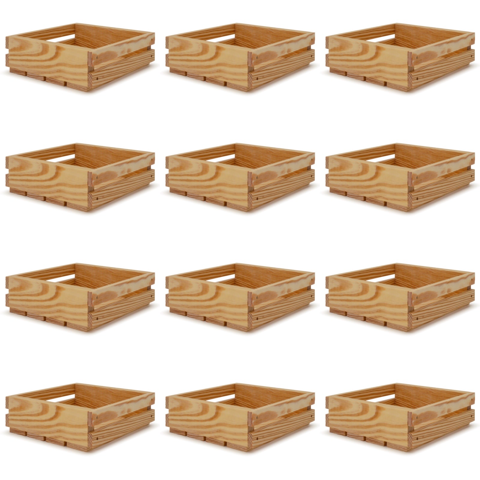12 Small wooden crates 8x8x2.5