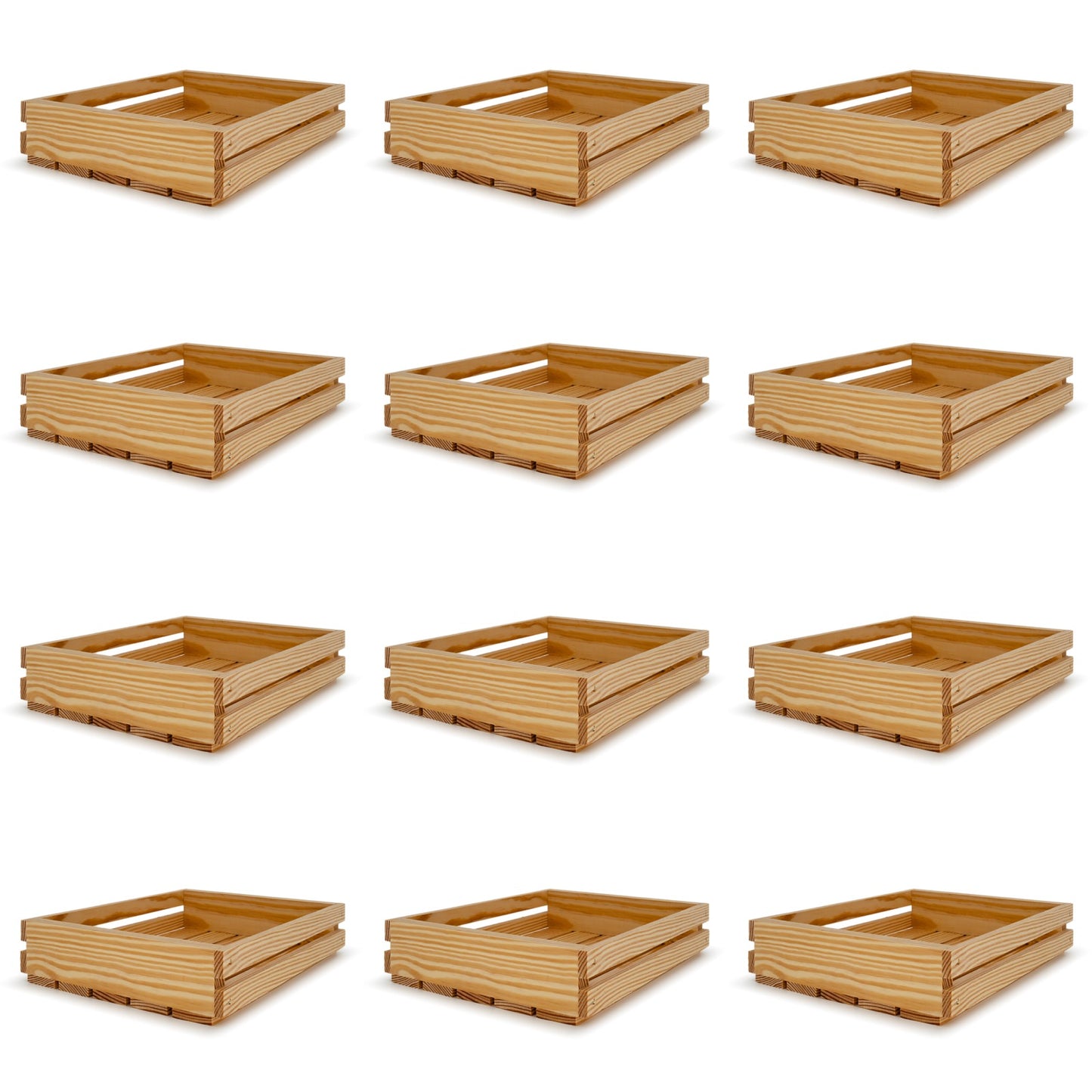 12 Small wooden crates 12x10x2.5