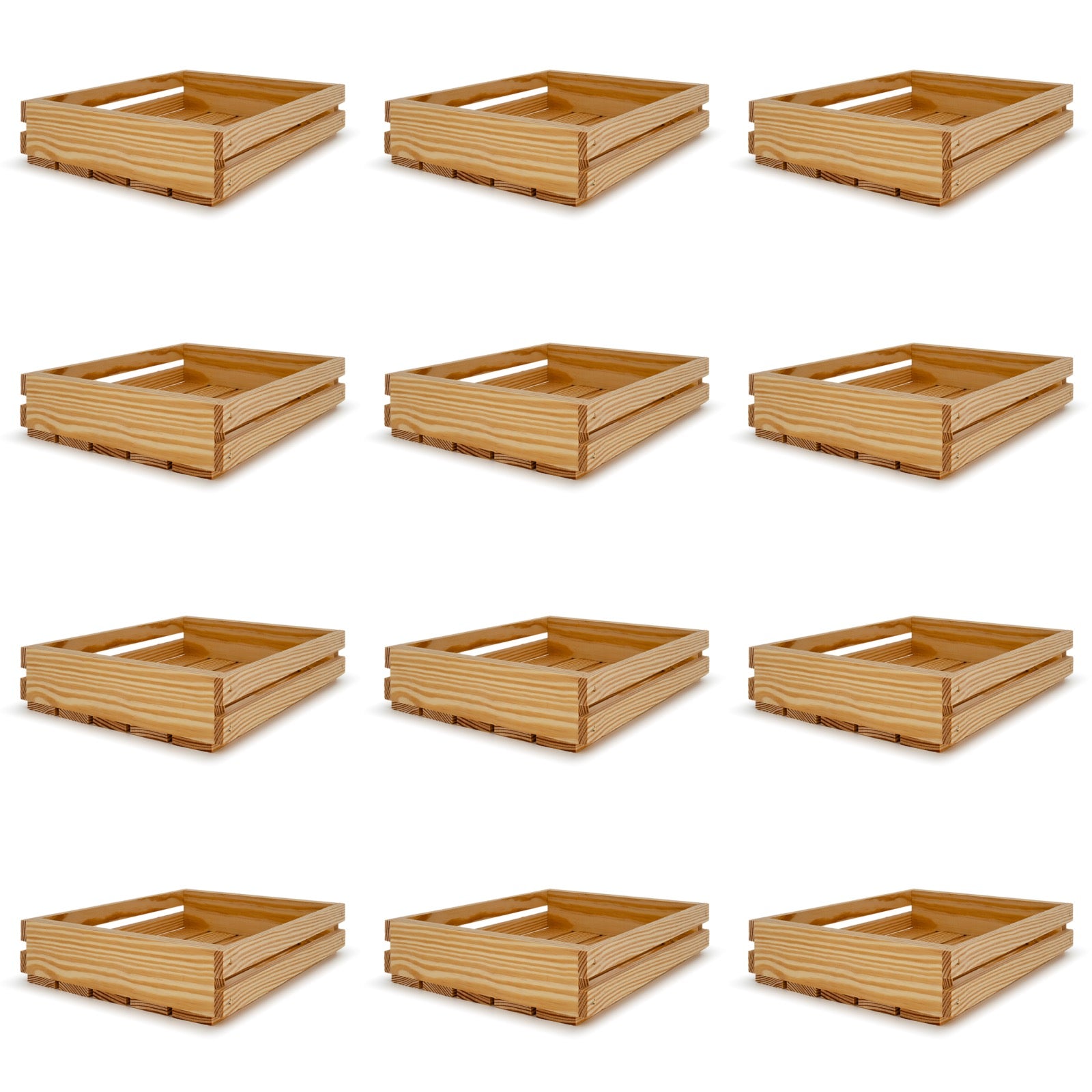 12 Small wooden crates 12x10x2.5