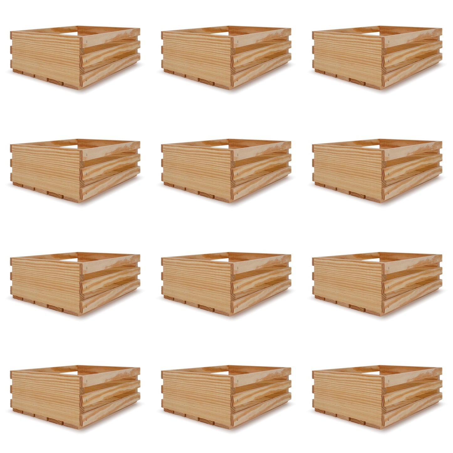 12 Small wooden crates 12x10x4.5