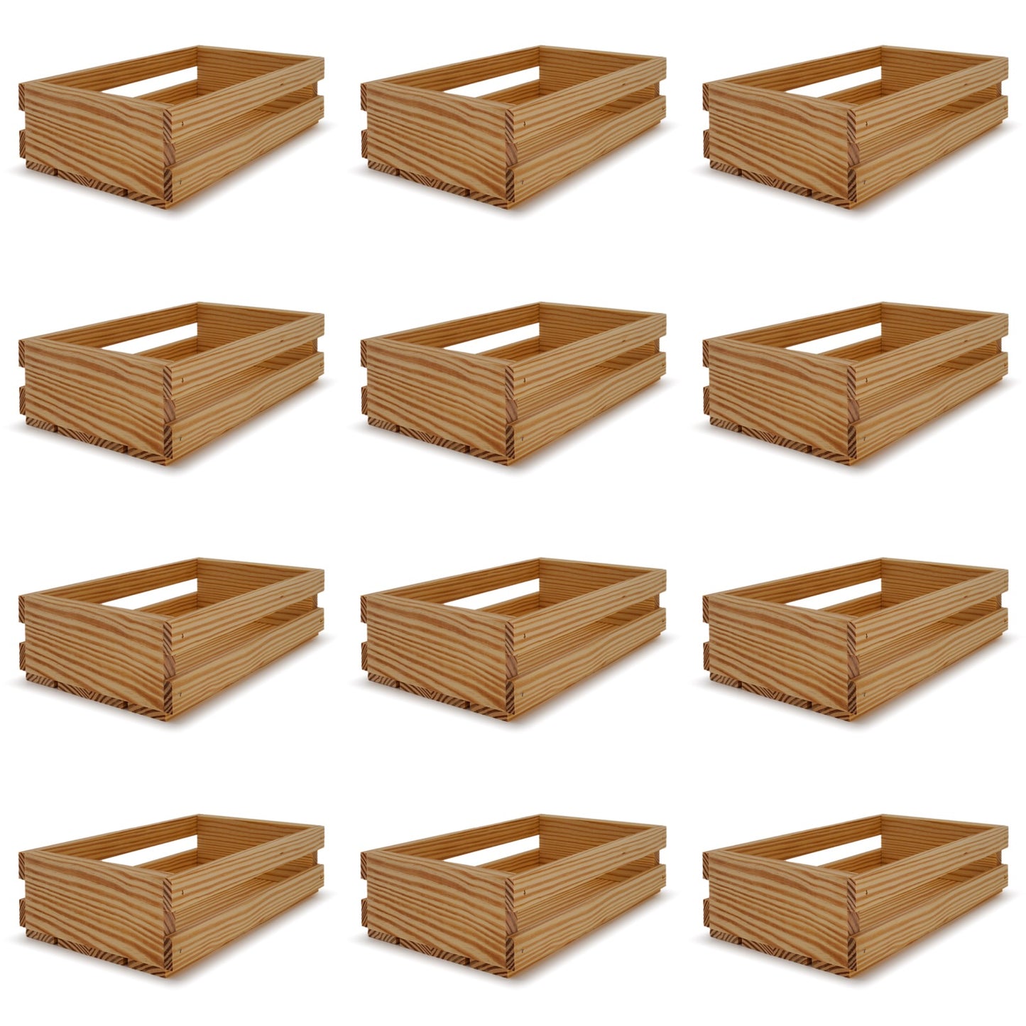 12 Small wooden crates 13x7.5x3.5