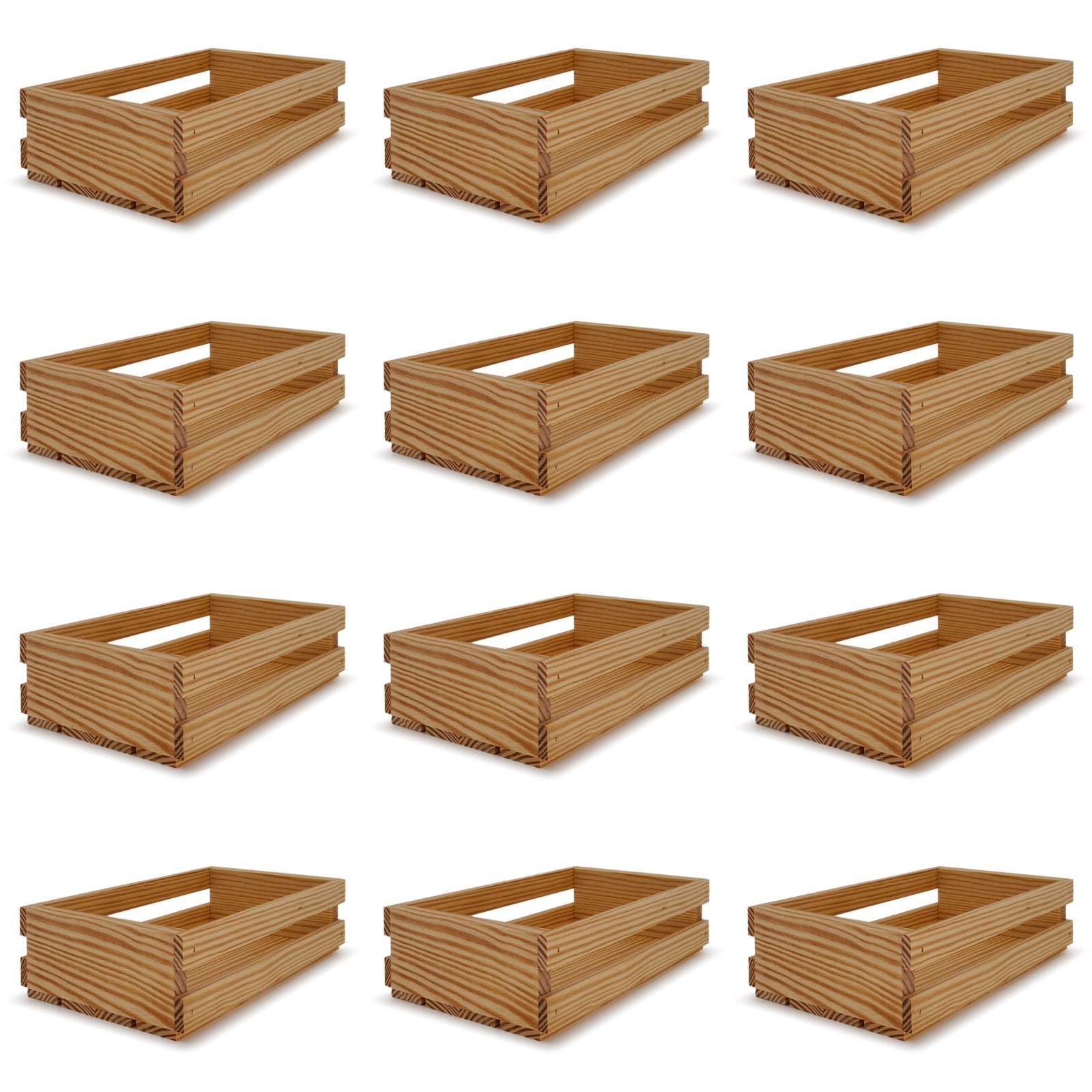 12 Small wooden crates 13x7.5x3.5
