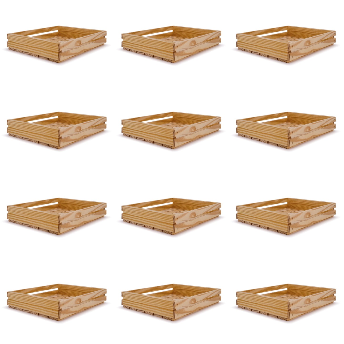 12 Small wooden crates 14x12x2.5