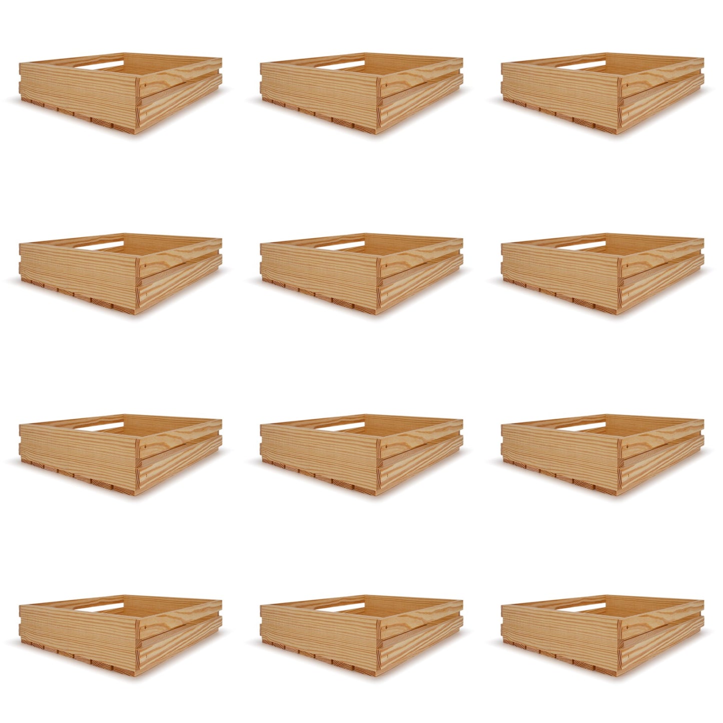 12 Small wooden crates 16x14x3.5