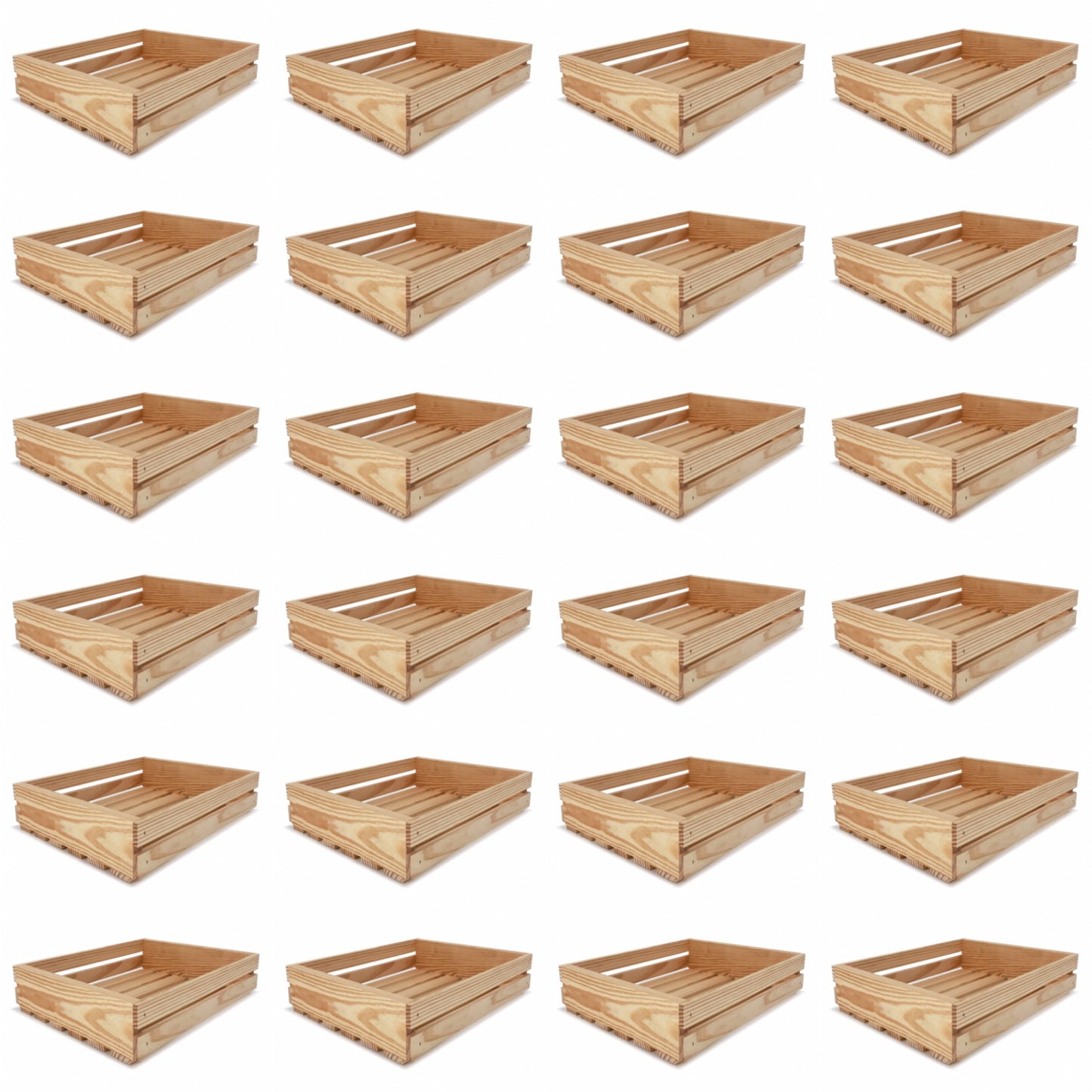 24 Small wooden crates 14x12x3.5