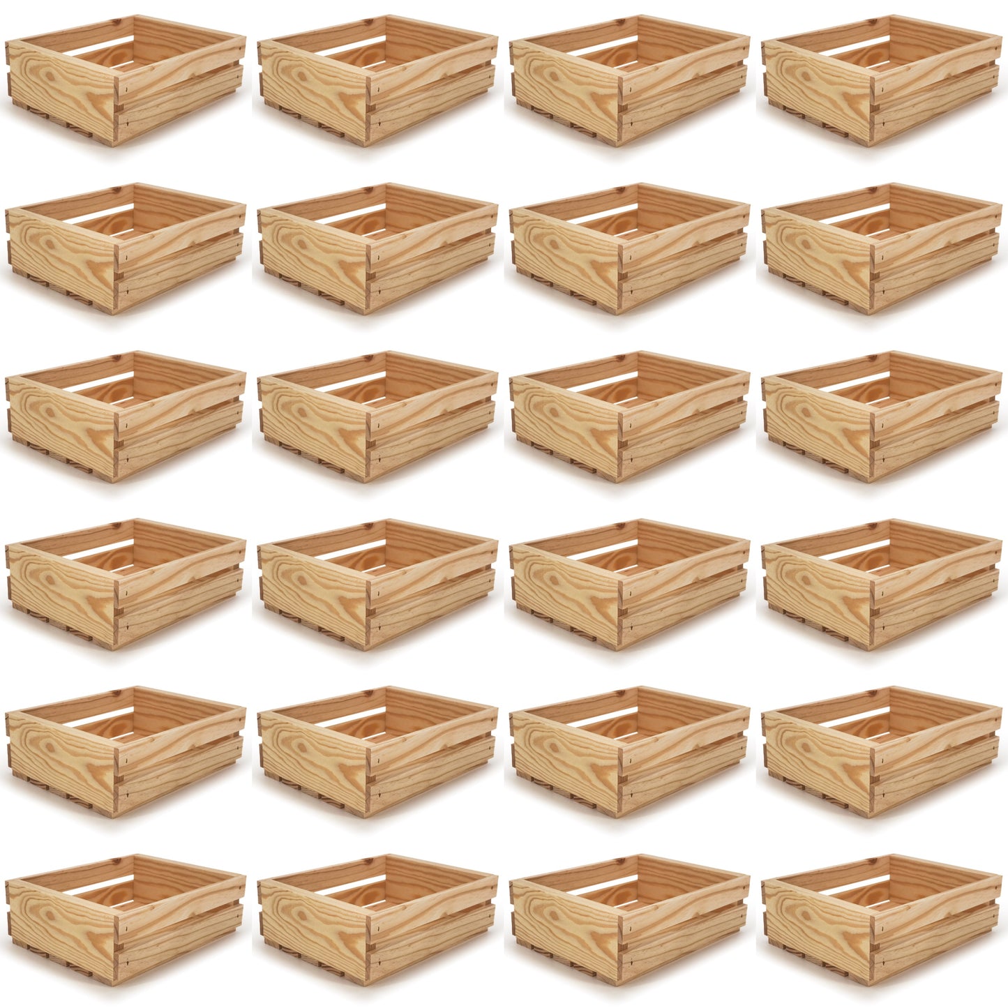 12 small wooden crates 10x8