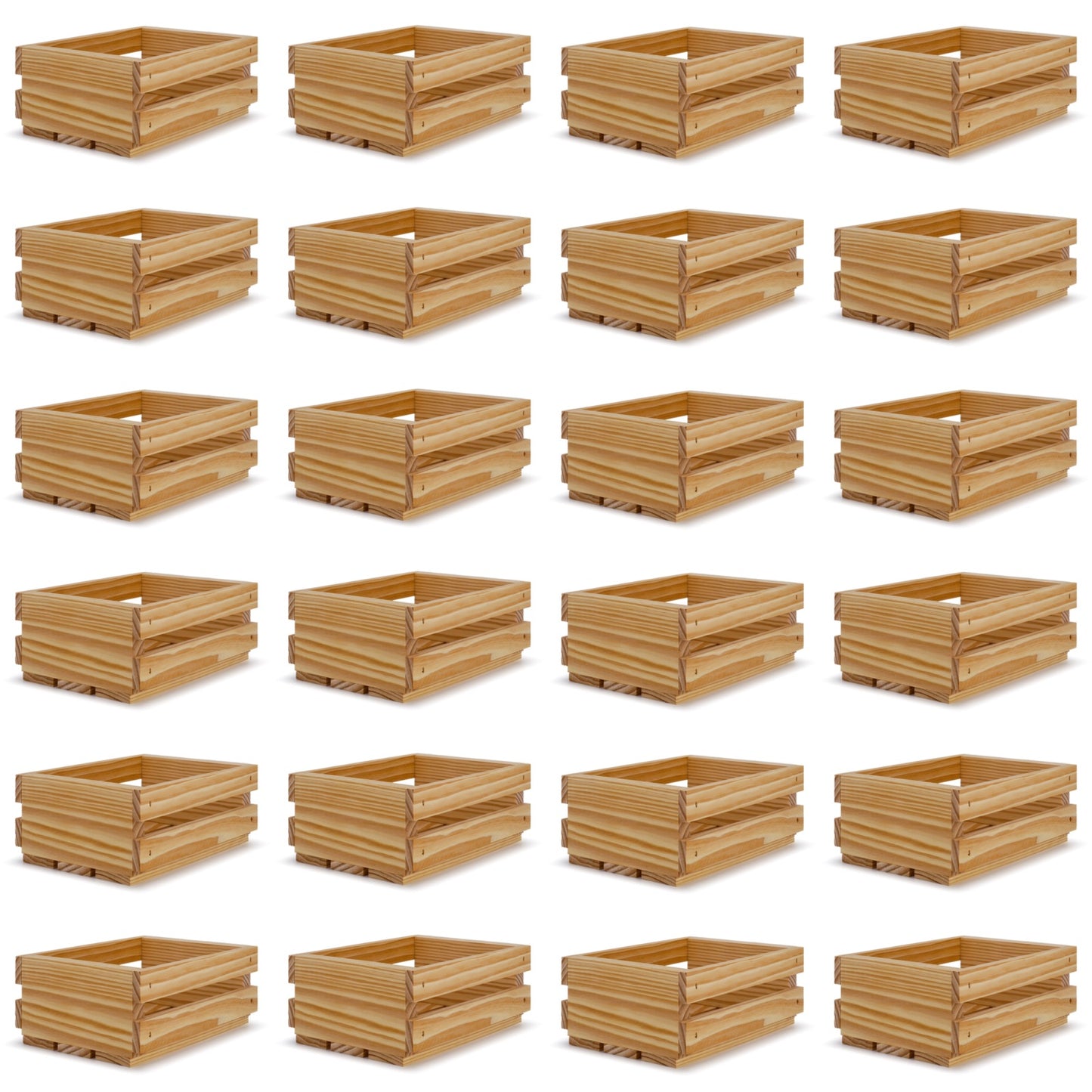 24 Small wooden crates 8x6x3.5