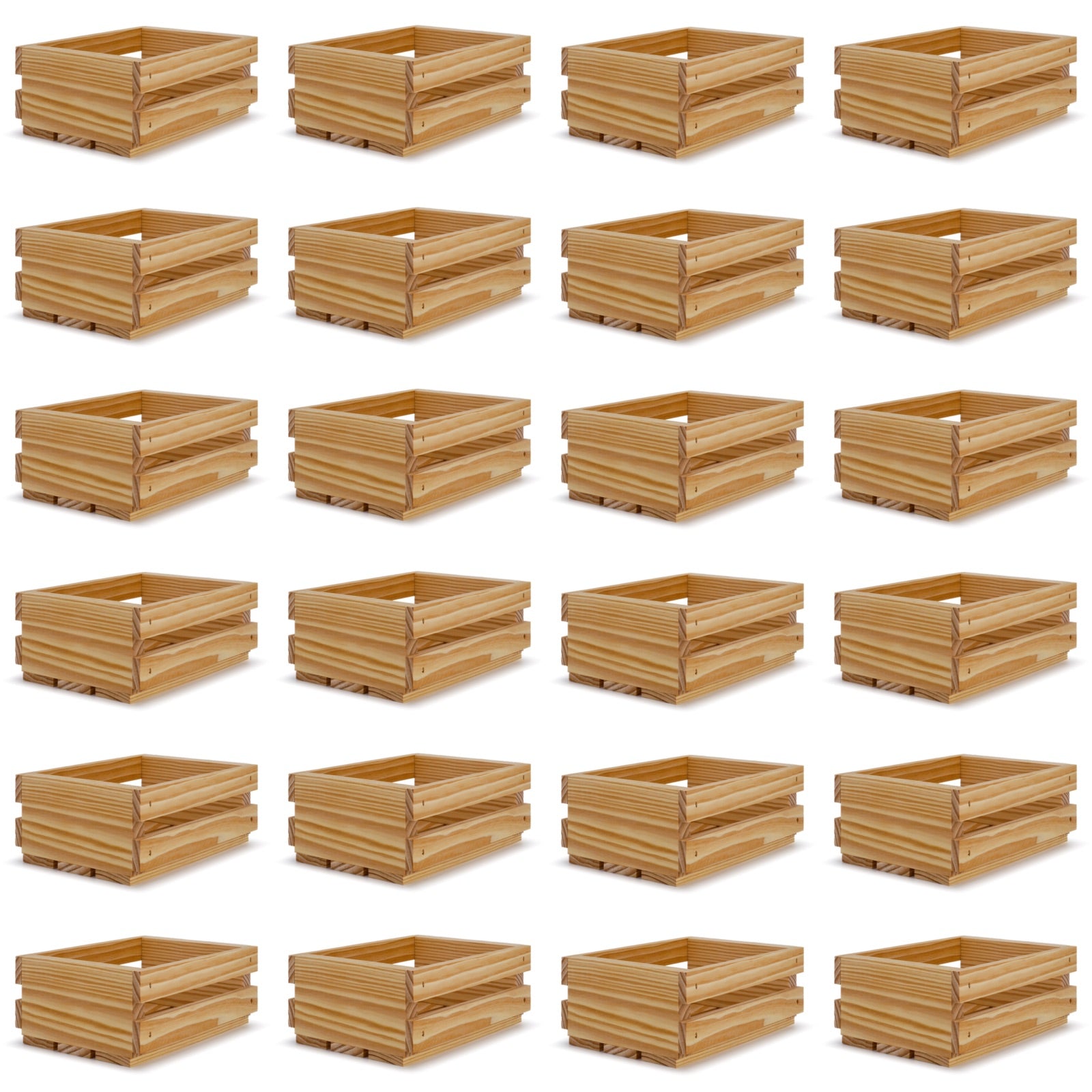 24 Small wooden crates 8x6x3.5