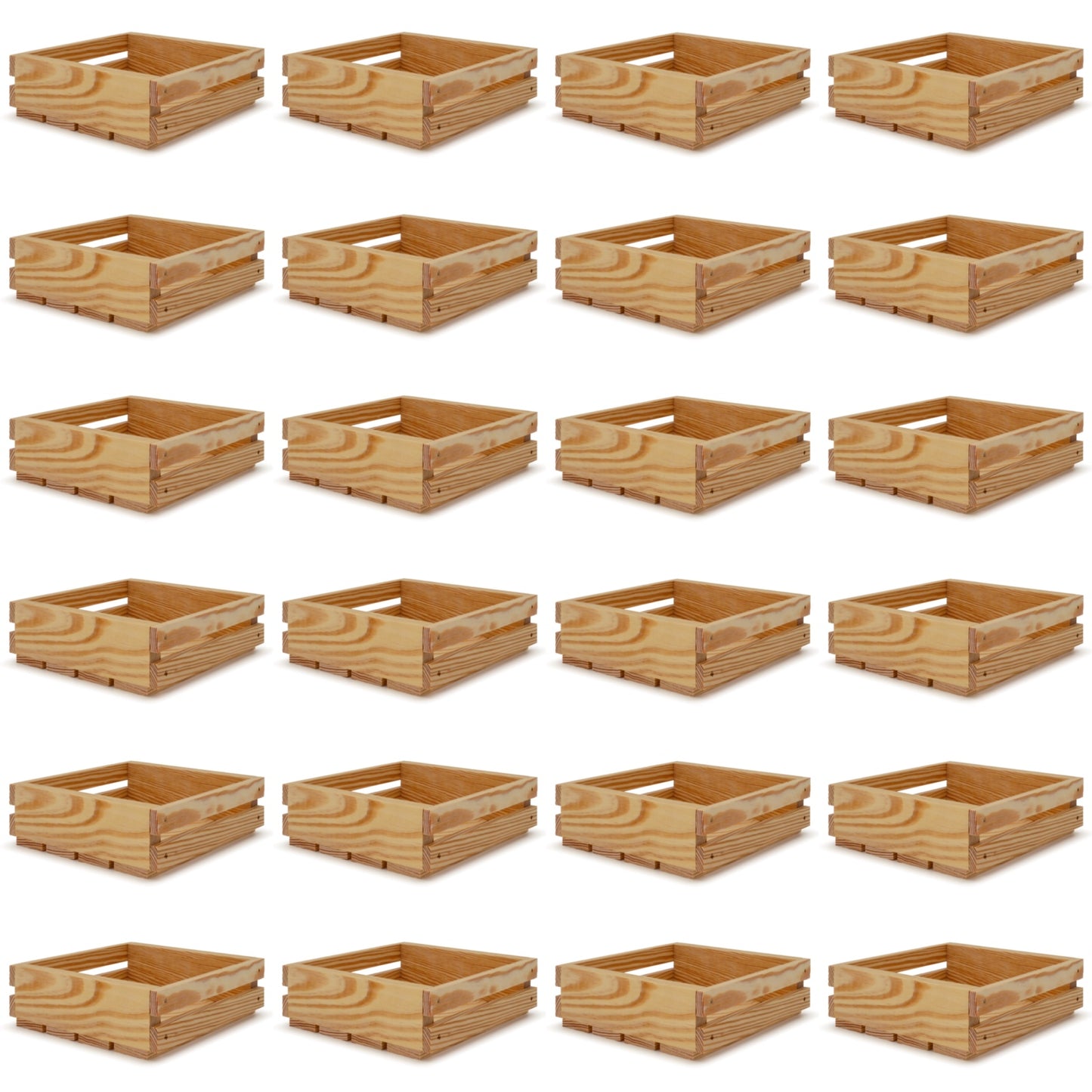 24 Small wooden crates 8x8x2.5
