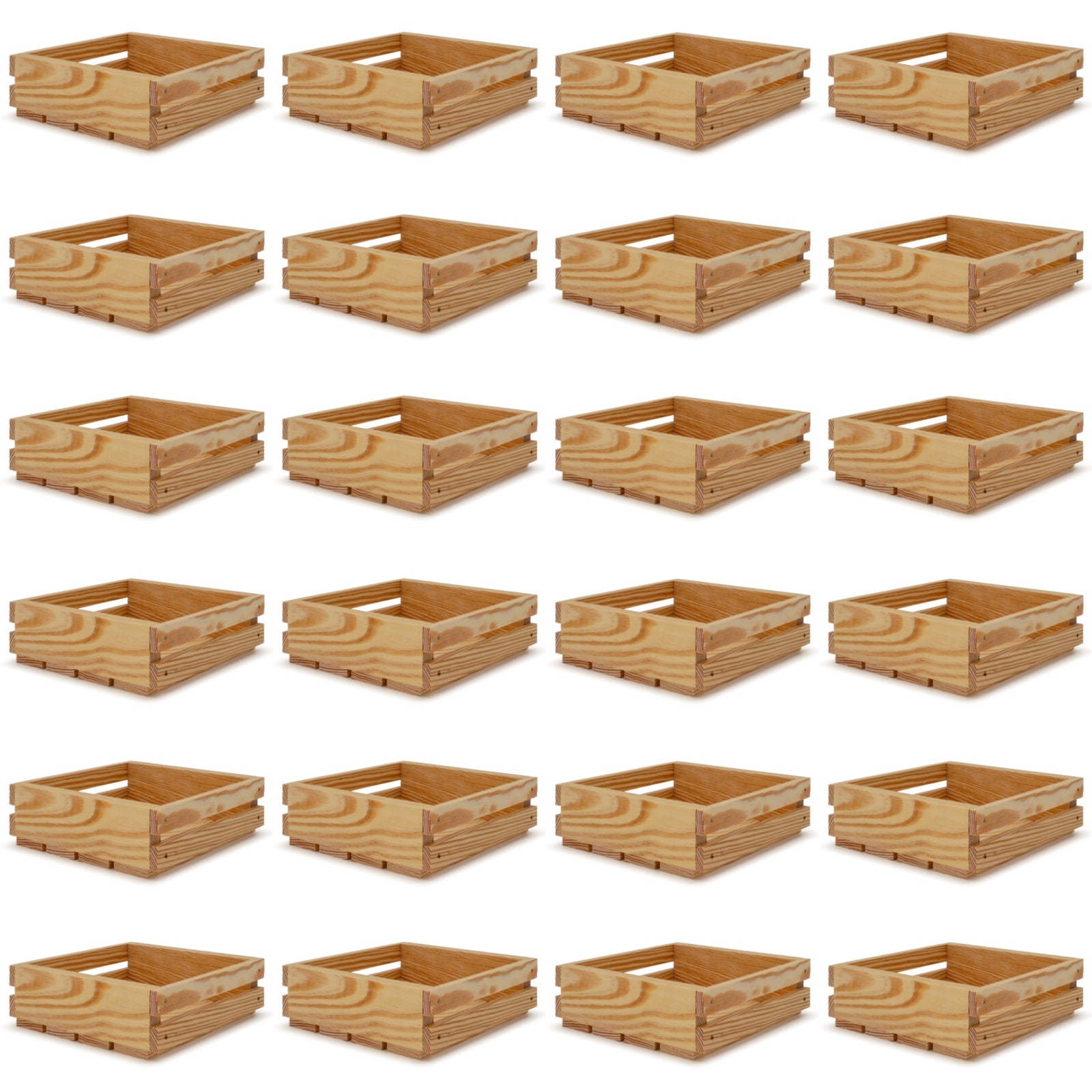 24 Small wooden crates 8x8x2.5