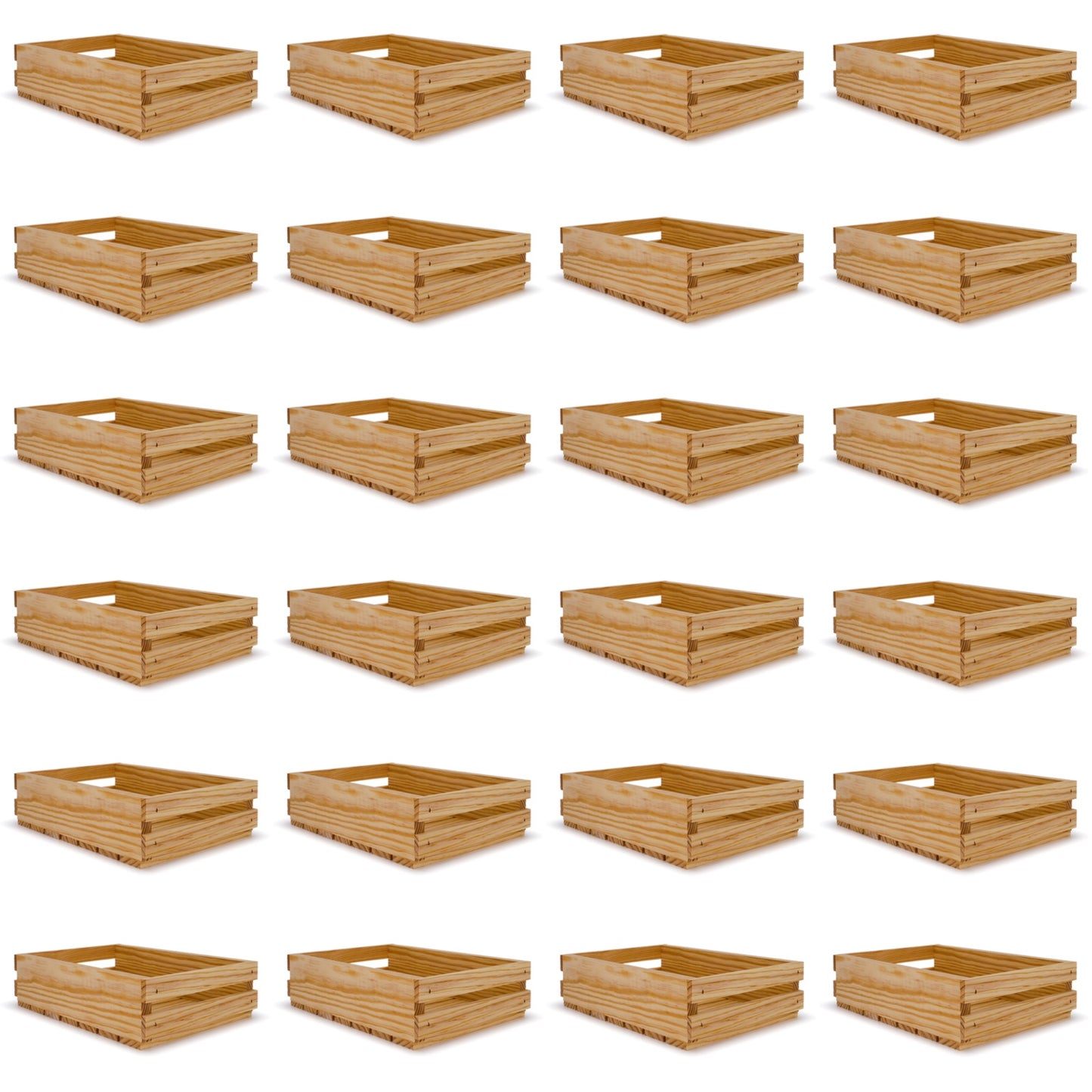 24 Small wooden crates 9x14x3.5