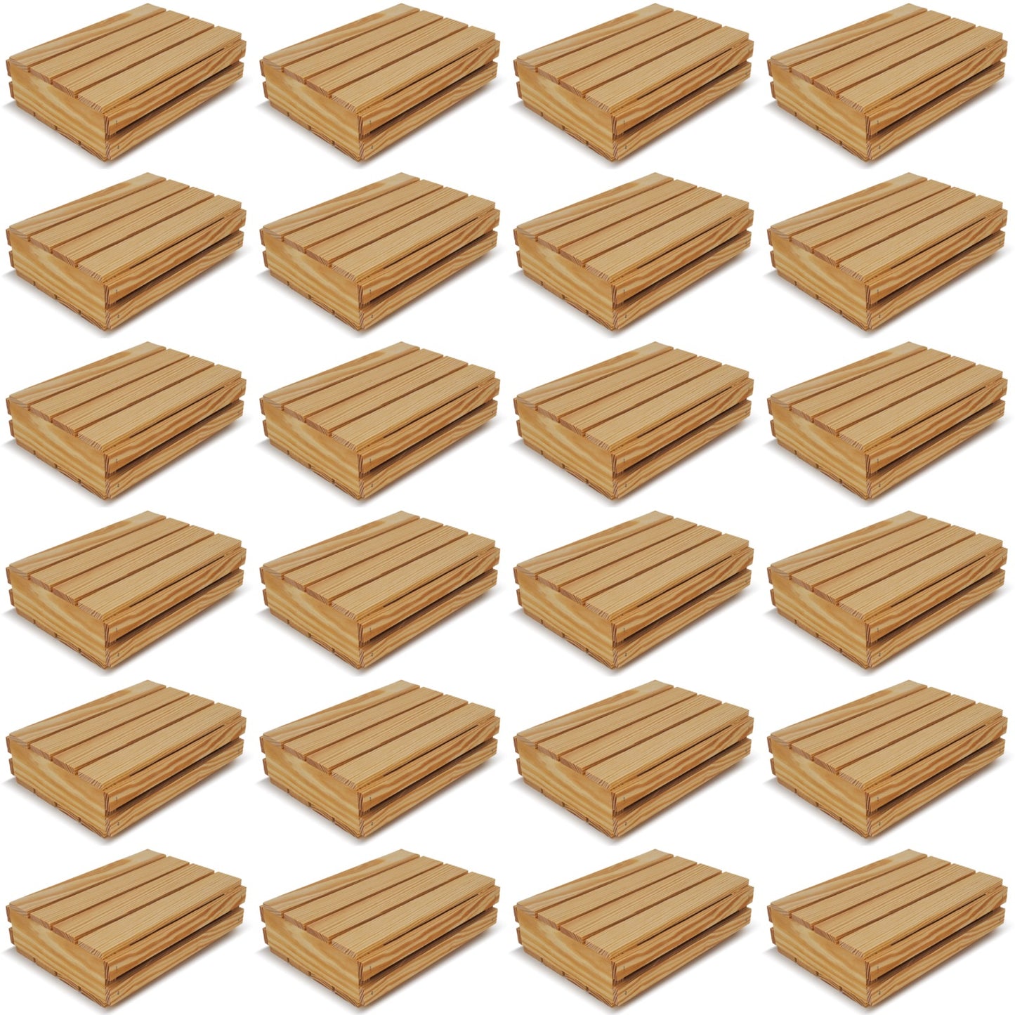 24 Small wooden crates with lid 10x8x2.5