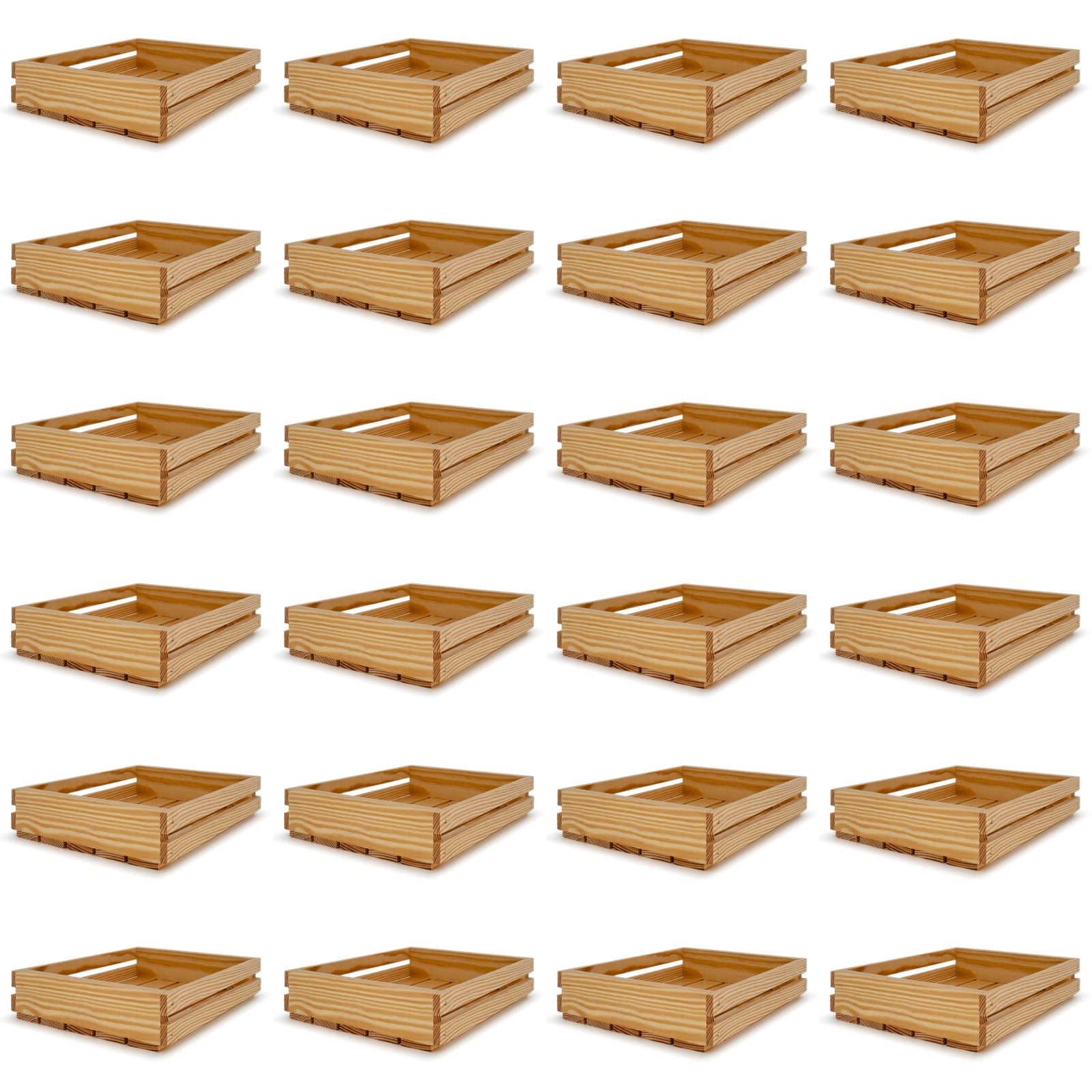 24 Small wooden crates 12x10x2.5
