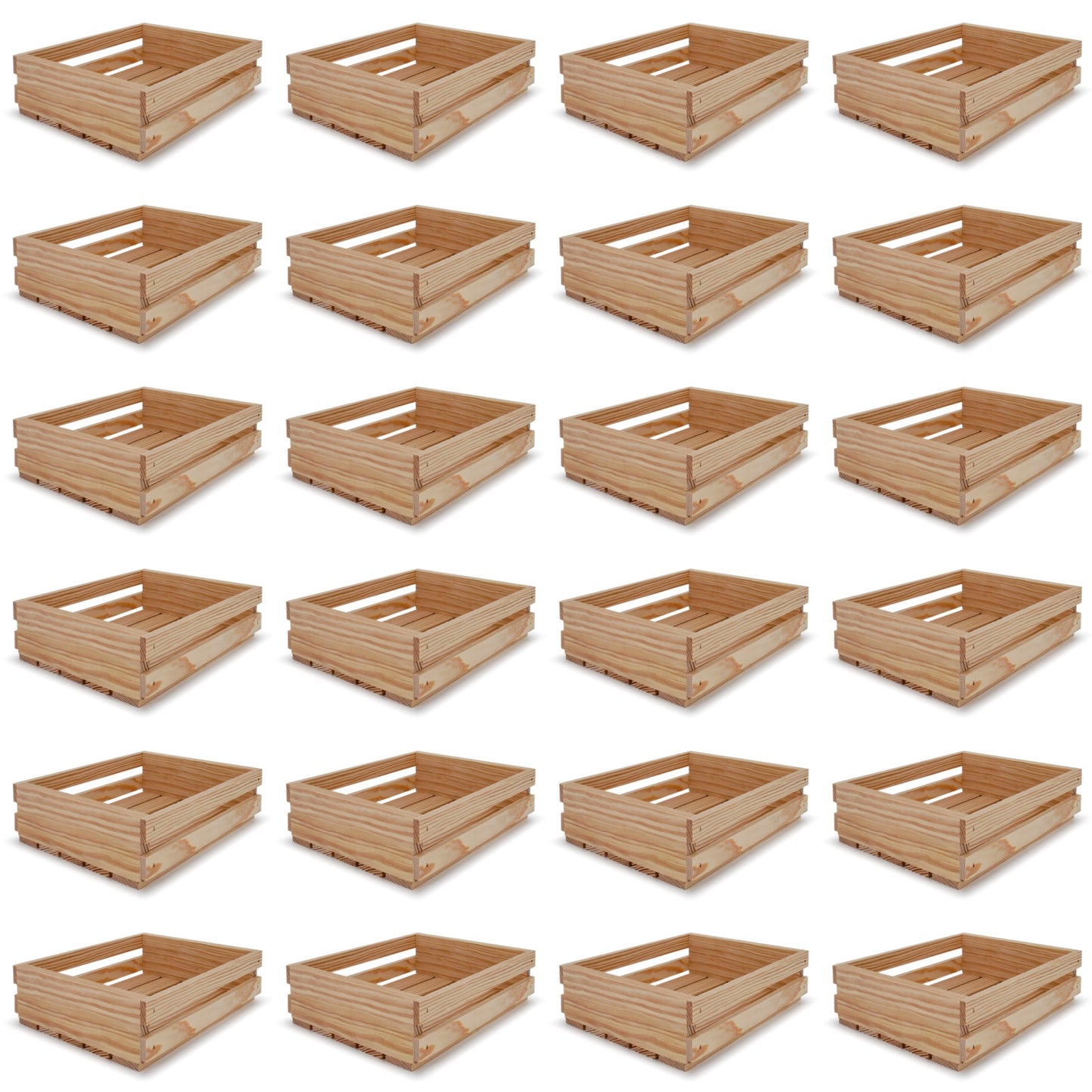 24 Small wooden crates 12x10x3.5