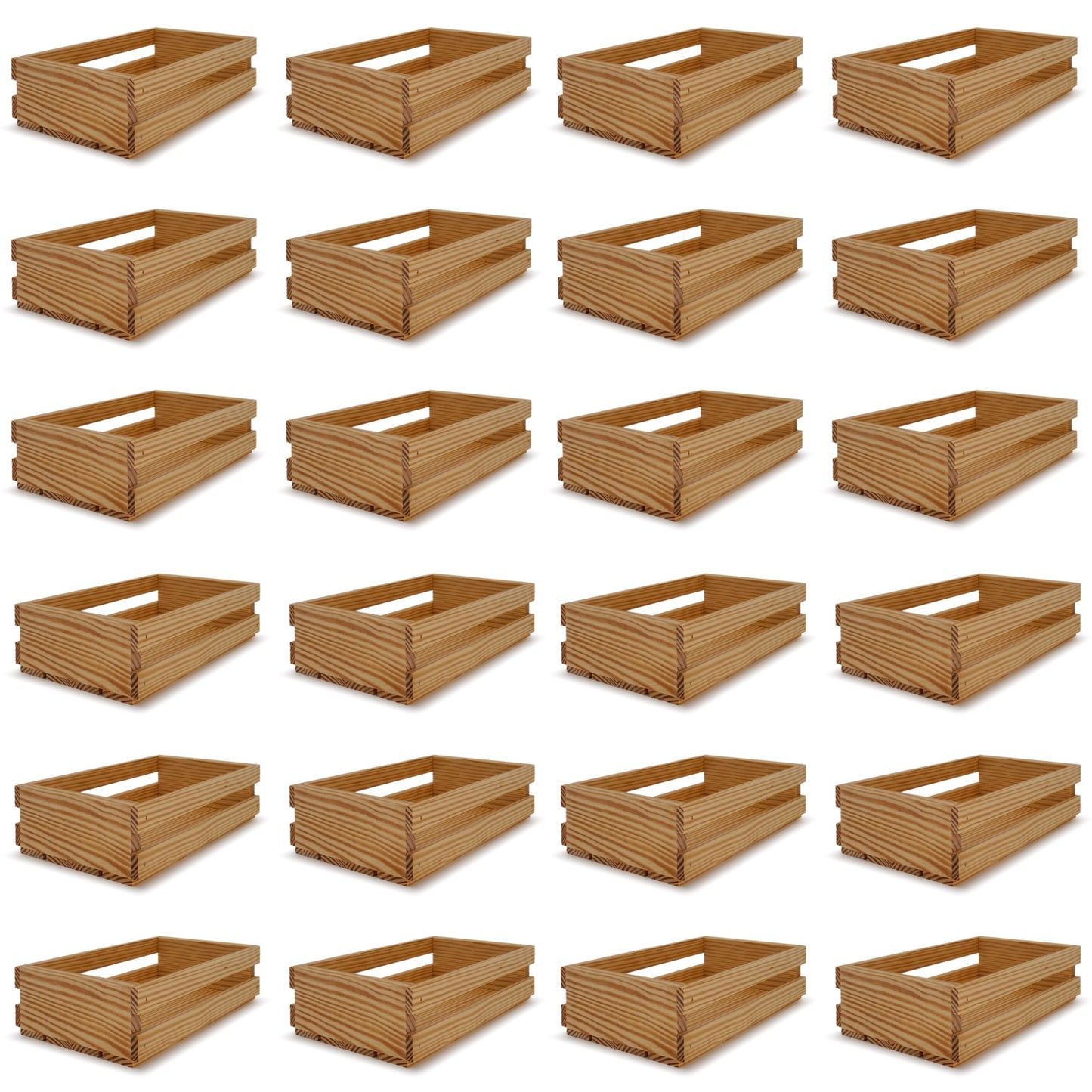 24 Small wooden crates 13x7.5x3.5