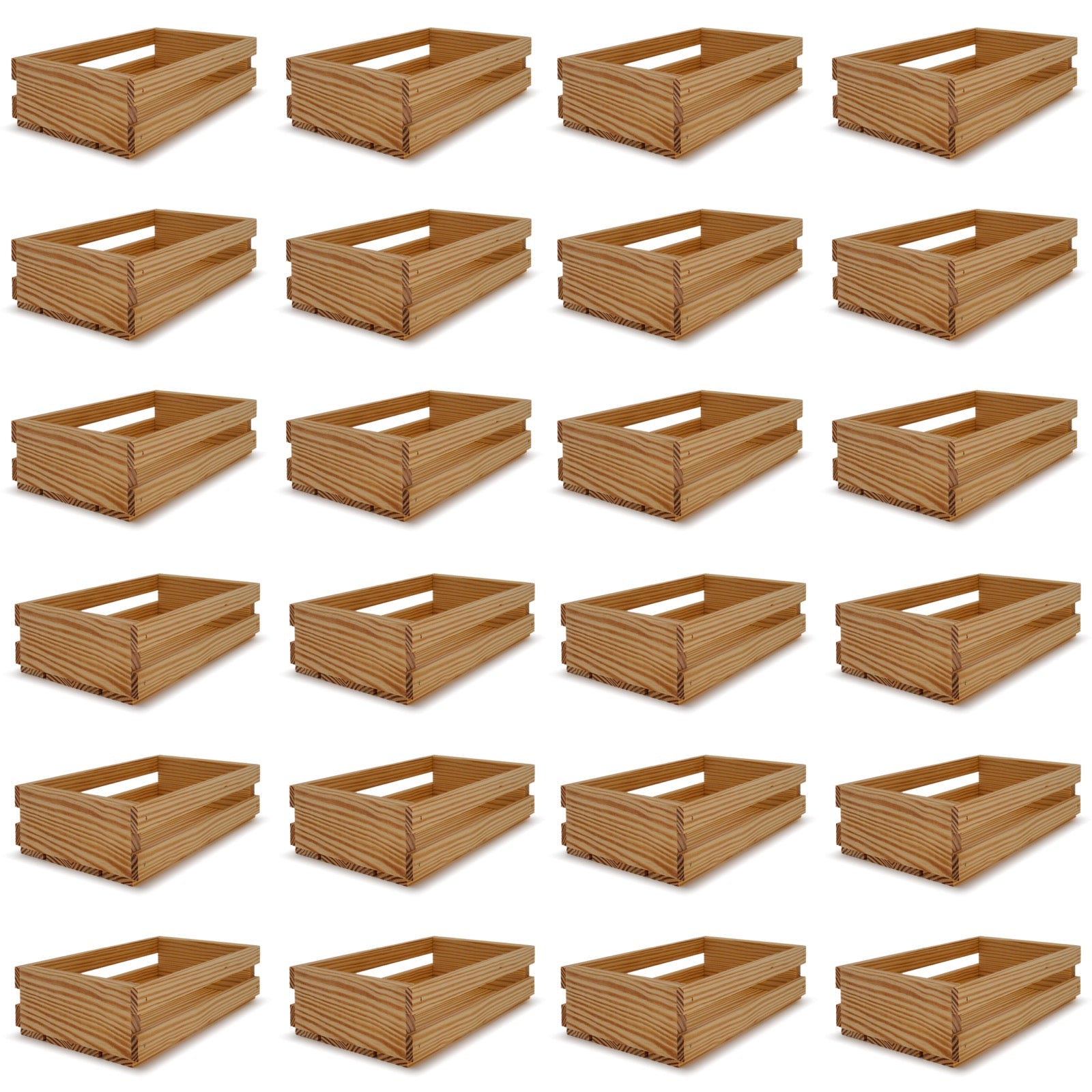 24 Small wooden crates 13x7.5x3.5