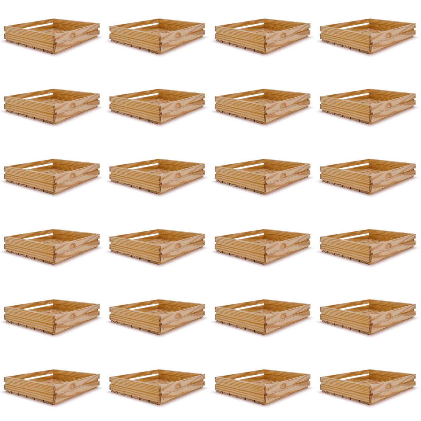 24 Small wooden crates 14x12x2.5