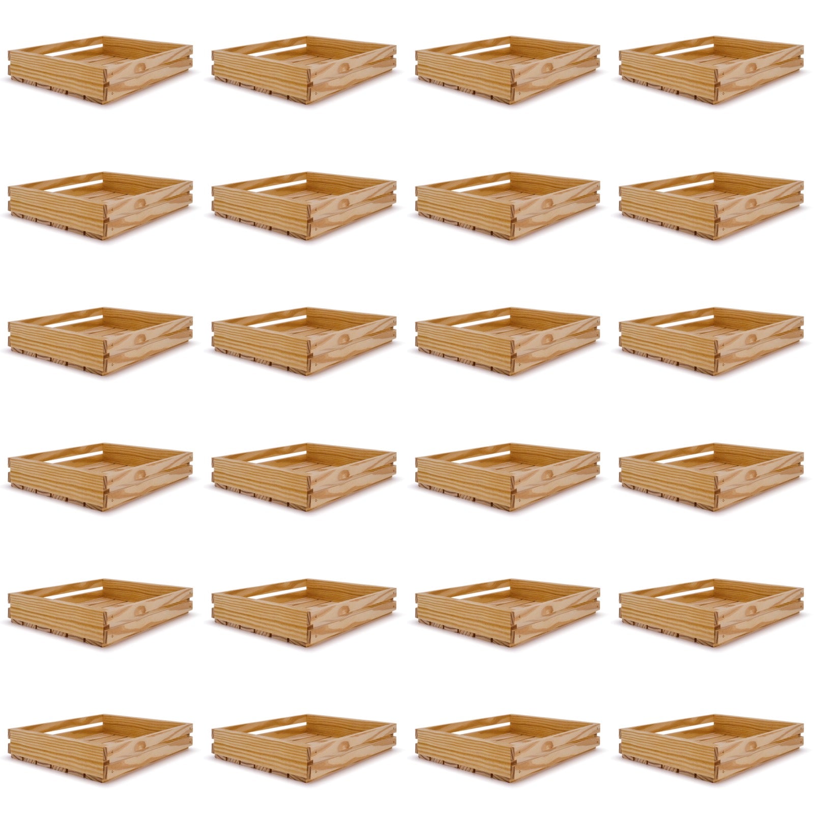 24 Small wooden crates 14x12x2.5