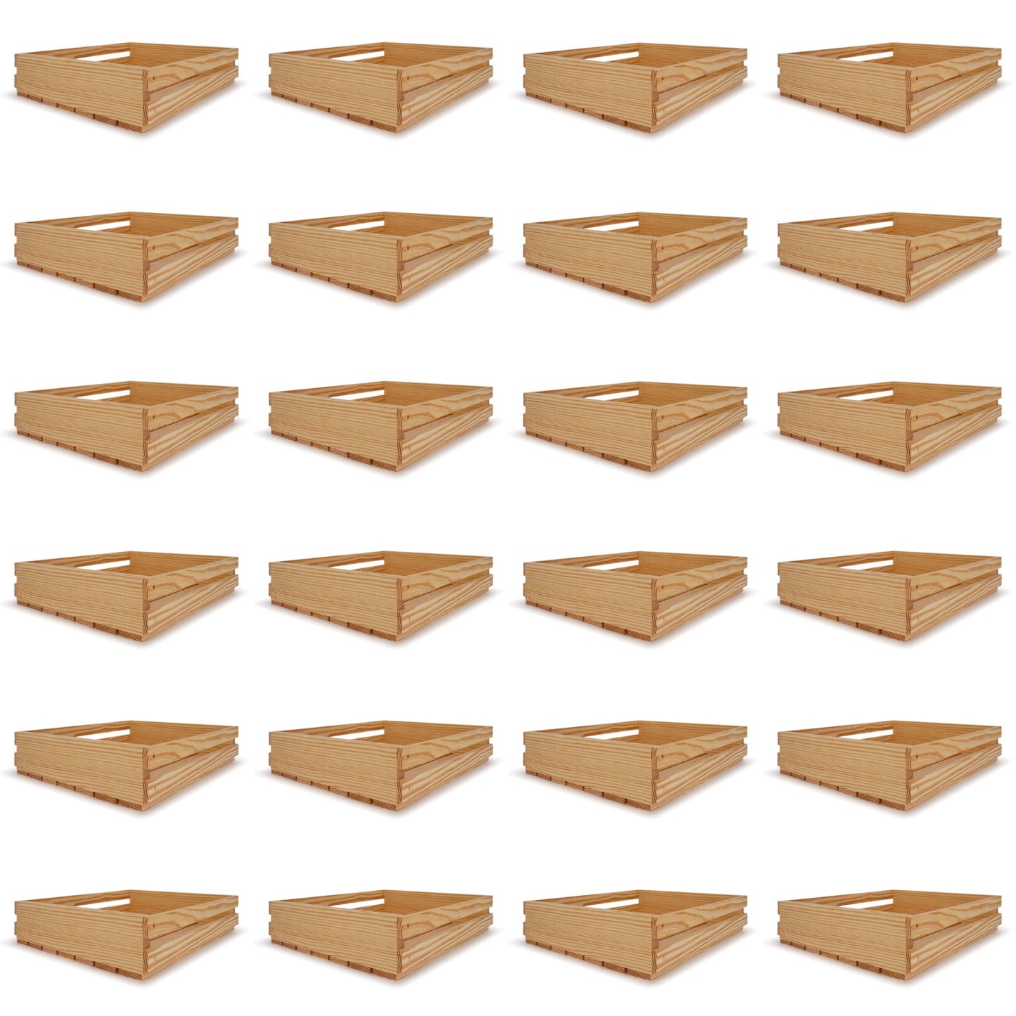 24 Small wooden crates 16x14x3.5