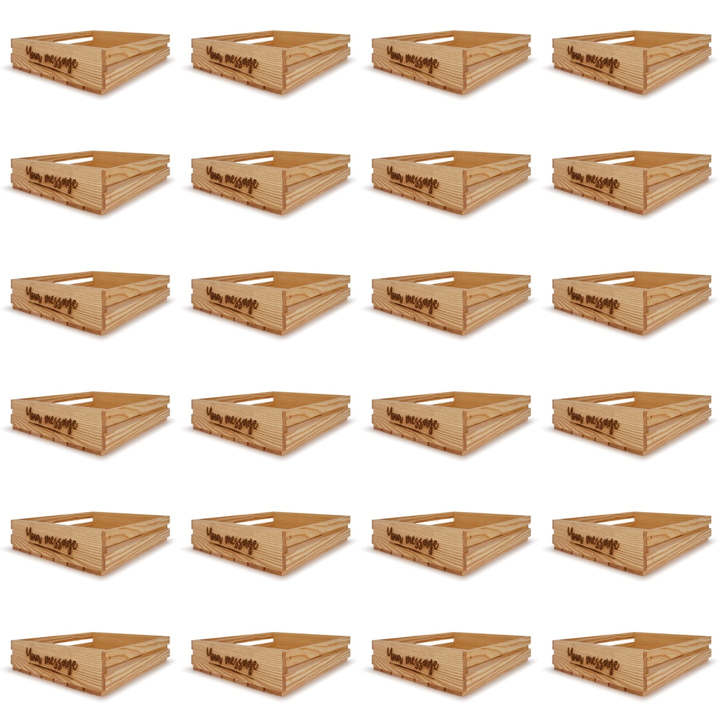 24 Small wooden crates 16x14x3.5 your message included