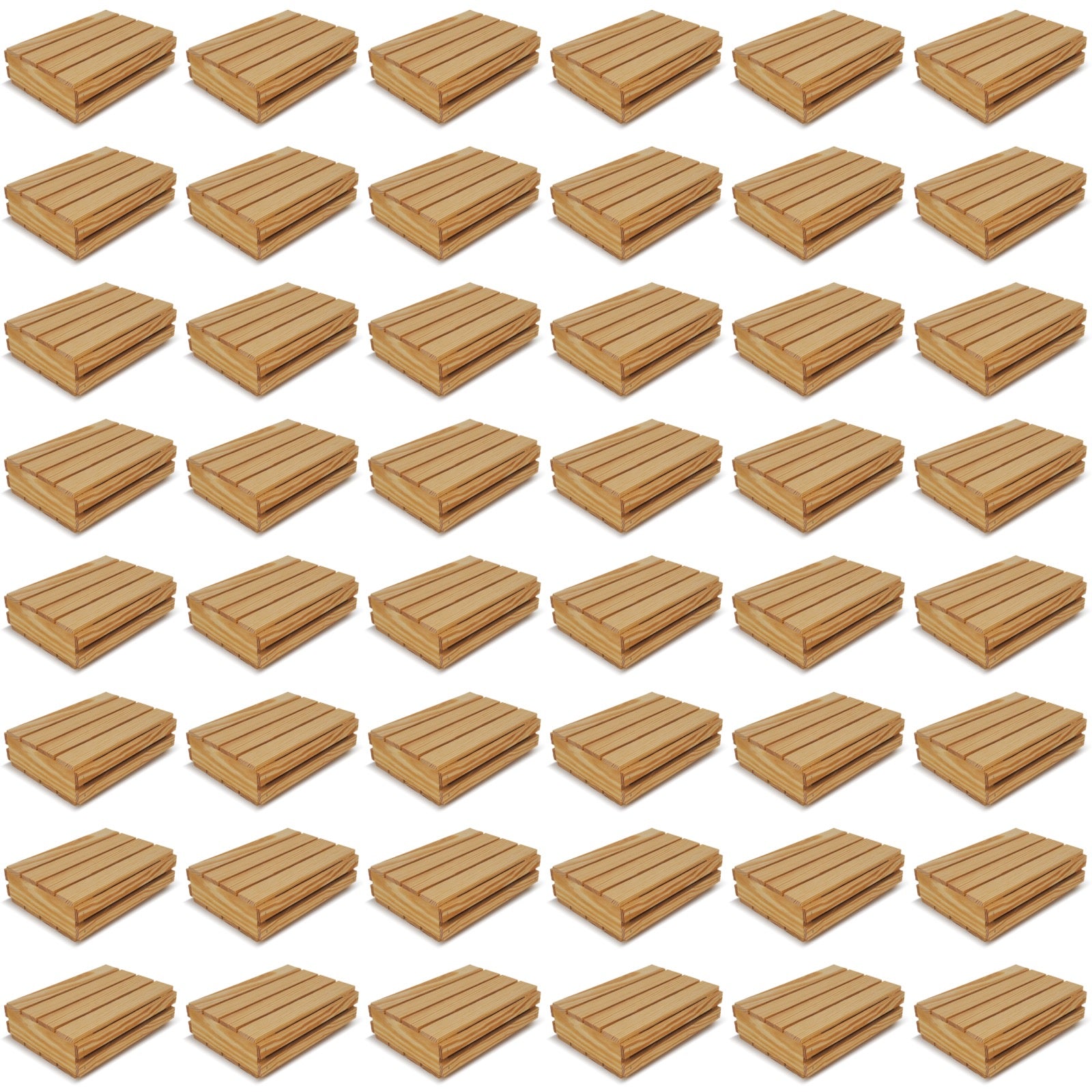 48 Small wooden crates with lid 10x8x2.5