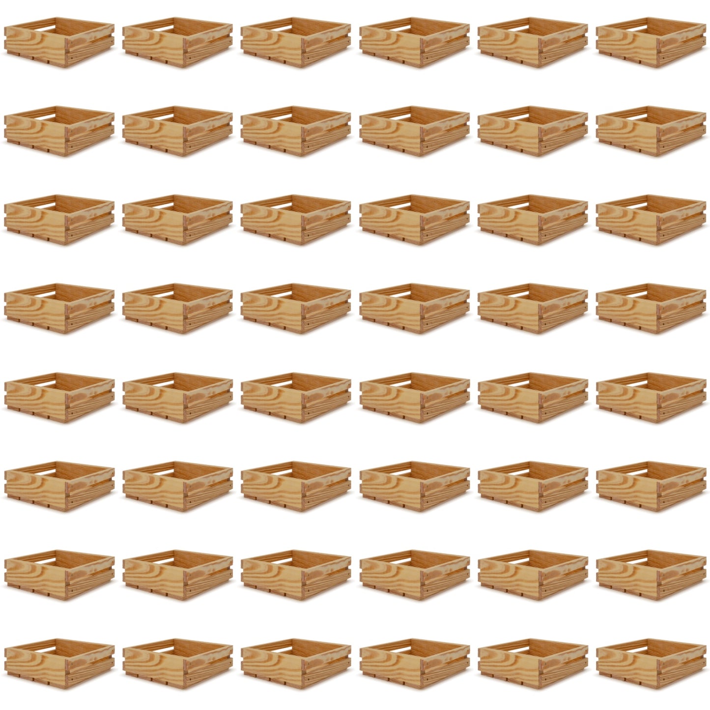 48 Small wooden crates 8x8x2.5