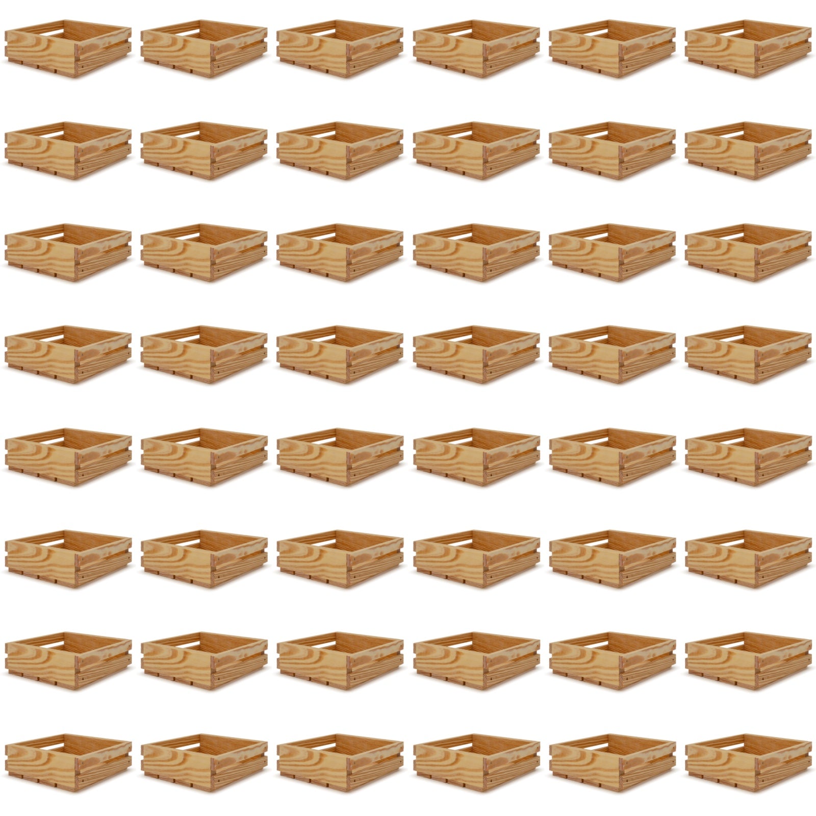 48 Small wooden crates 8x8x2.5