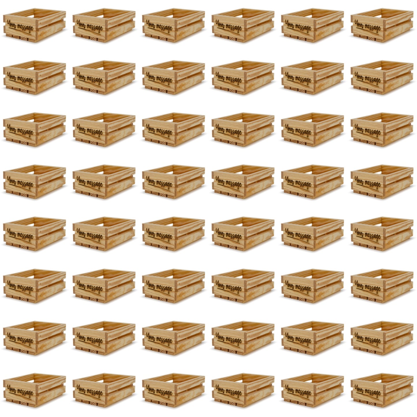 48 Small wooden crates 6x5x2.5 your message included