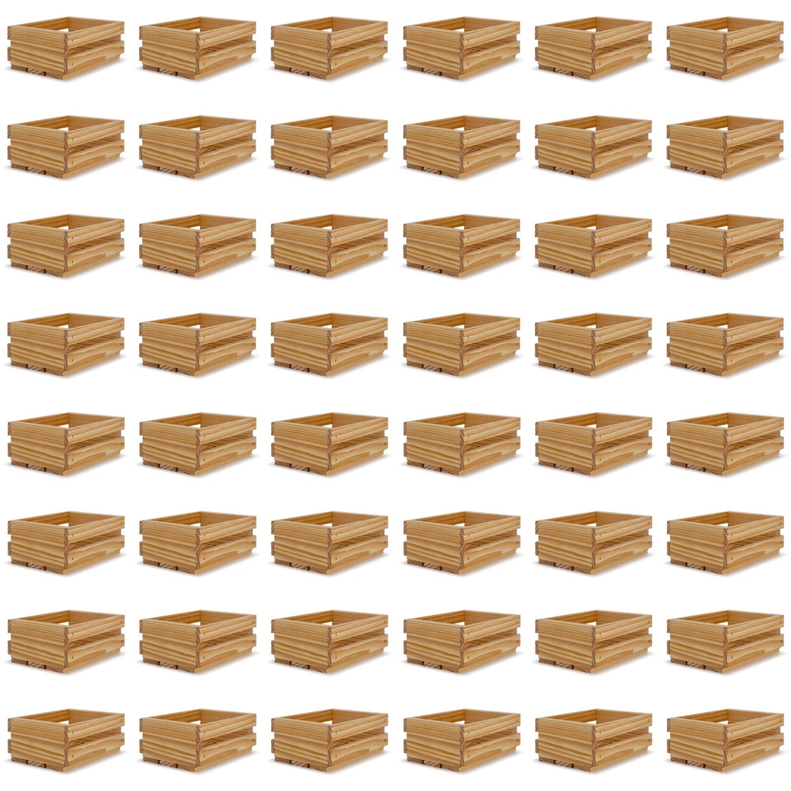 48 Small wooden crates 8x6x3.5