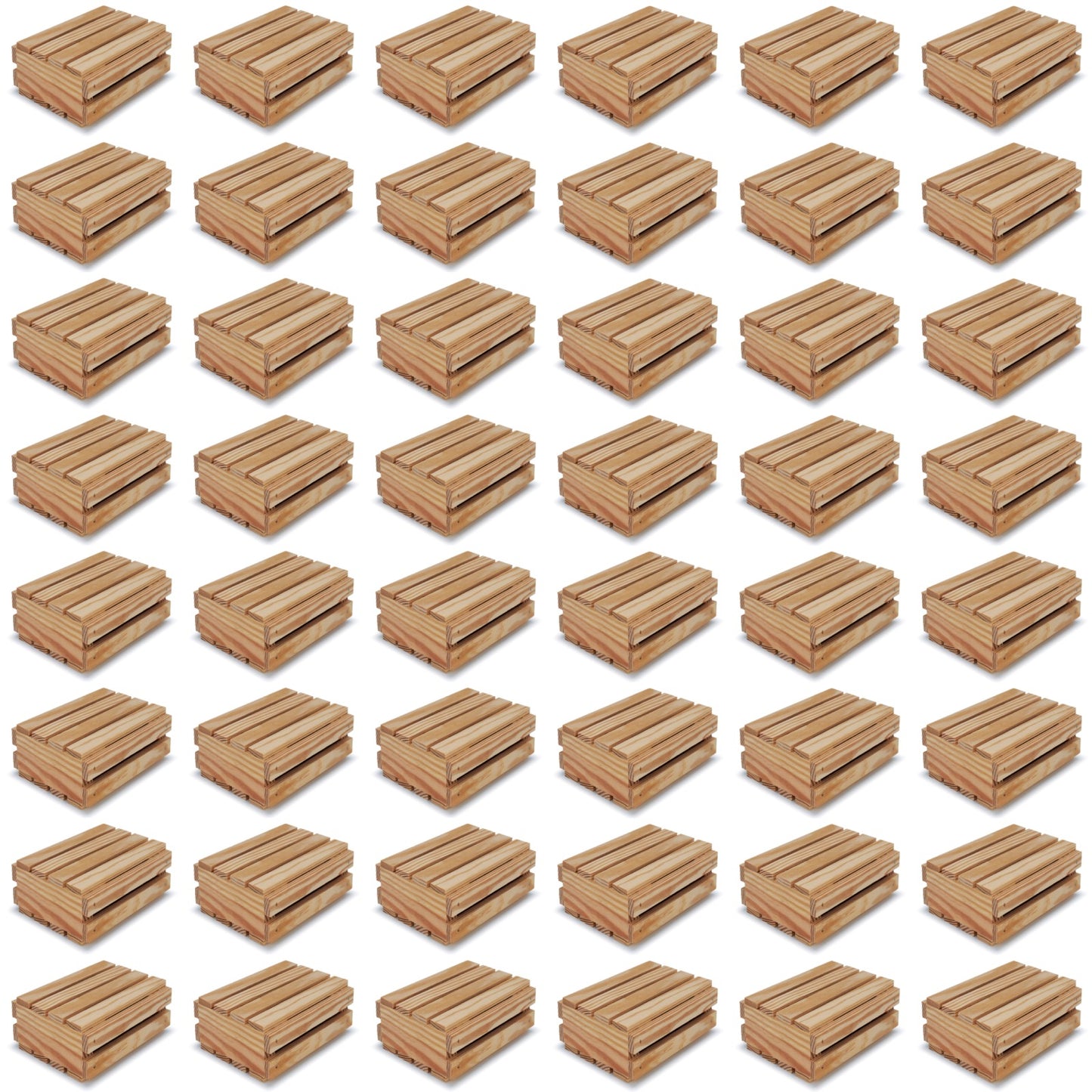 48 Small wooden crates with lid 6x5x2.5