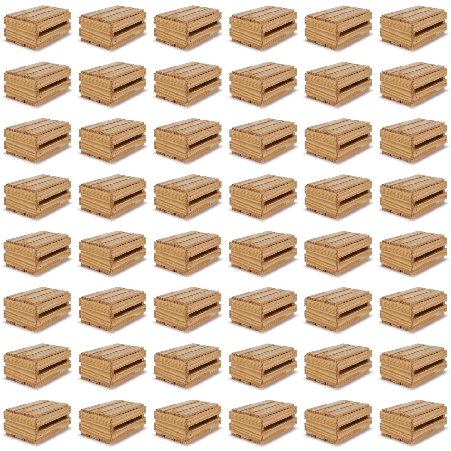 48 Small wooden crates with lid 8x6x3.5