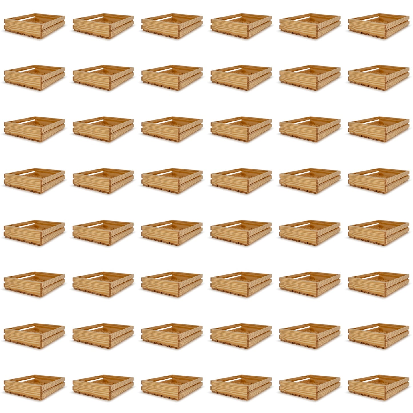 48 Small wooden crates 12x10x2.5