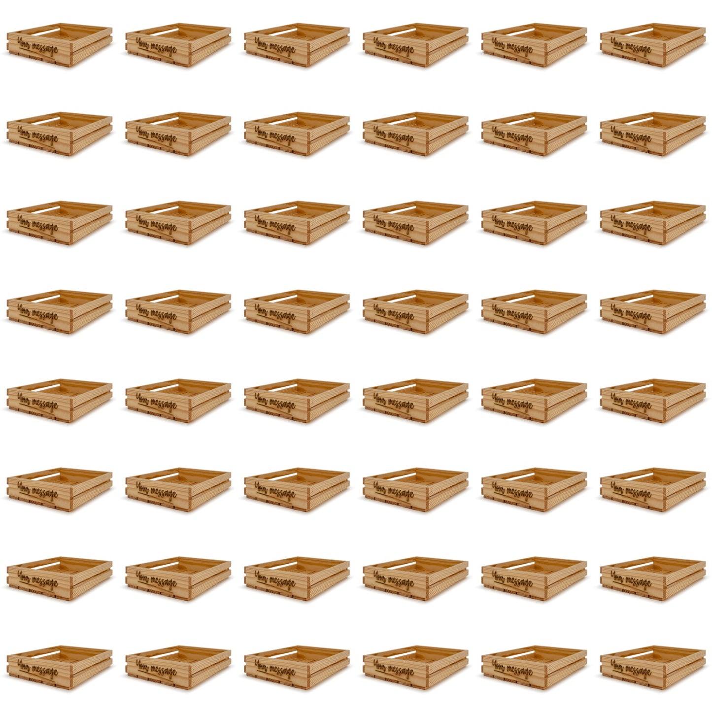 48 Small wooden crates 12x10x2.5 your message included