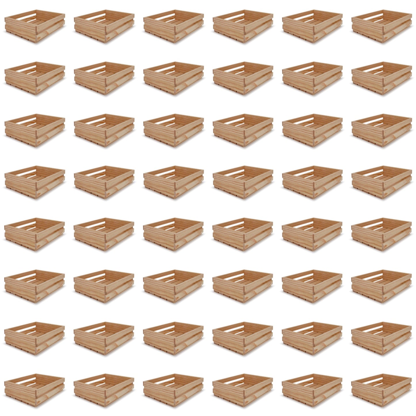 48 Small wooden crates 12x10x3.5