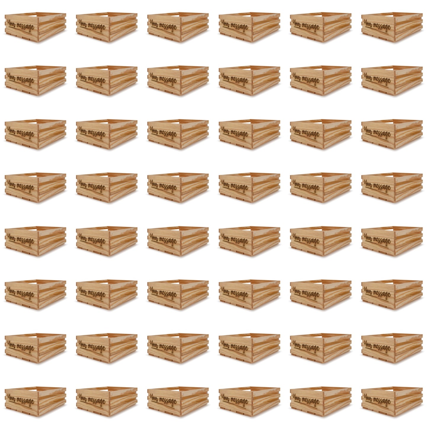 48 Small wooden crates 12x10x4.5 your message included