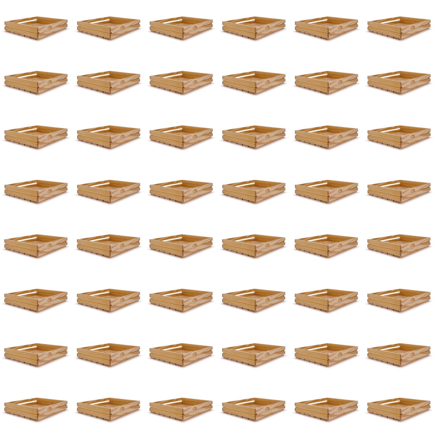 48 Small wooden crates 14x12x2.5