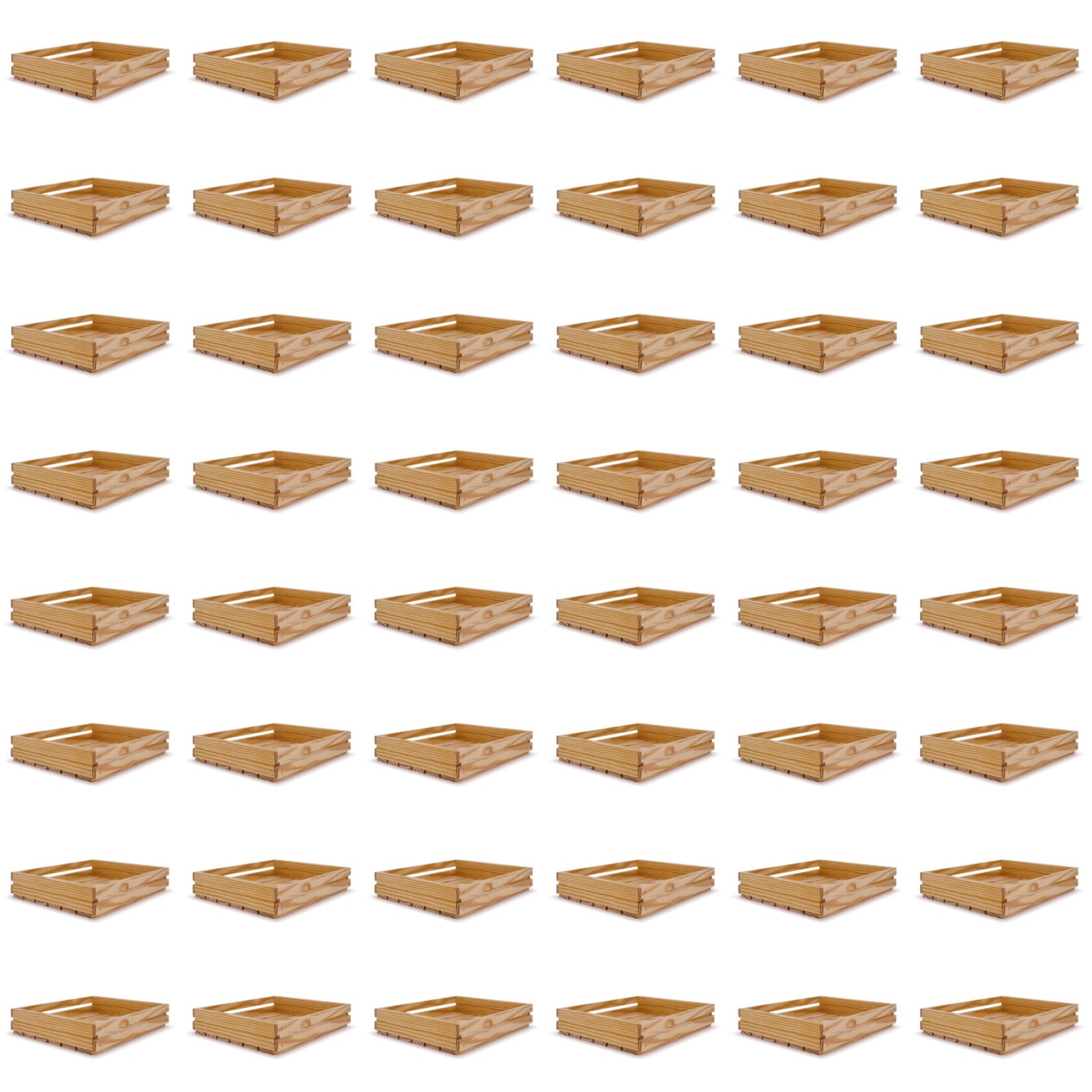 48 Small wooden crates 14x12x2.5