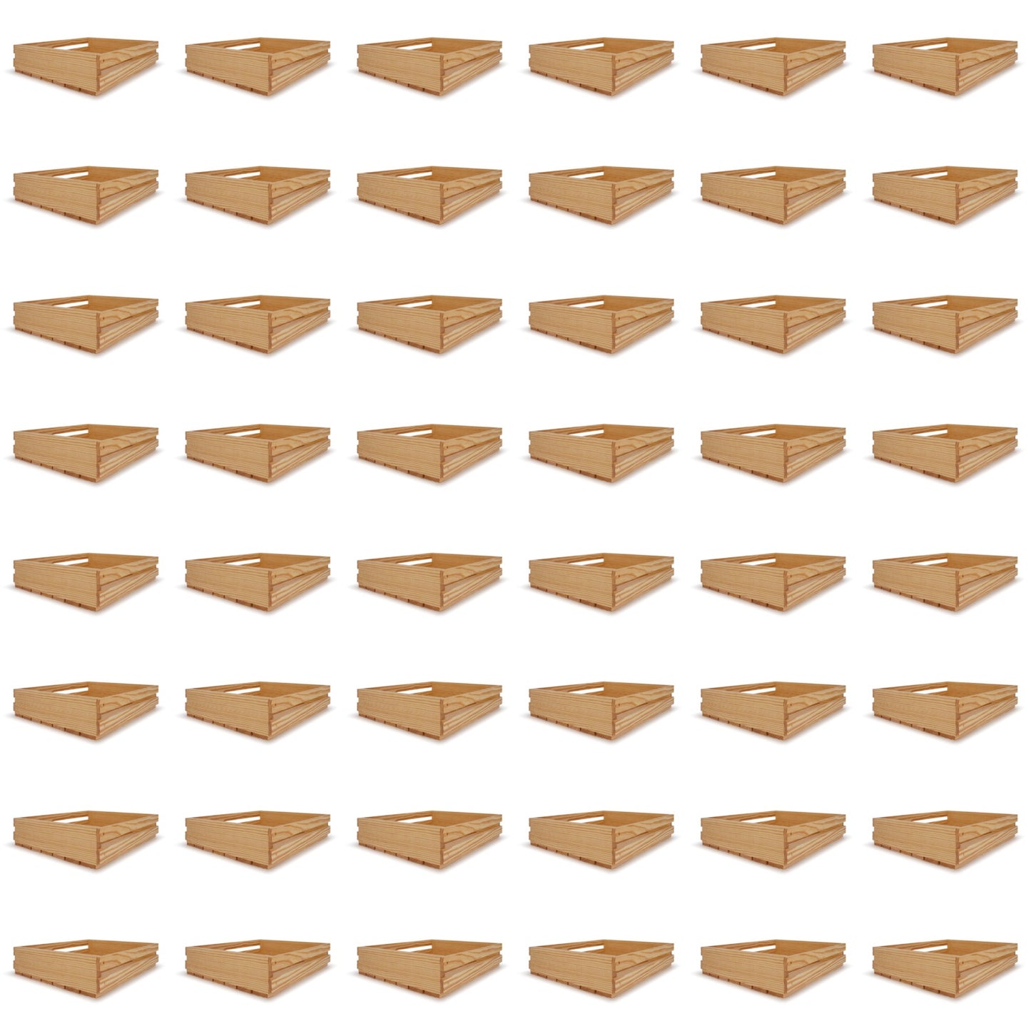48 Small wooden crates 16x14x3.5