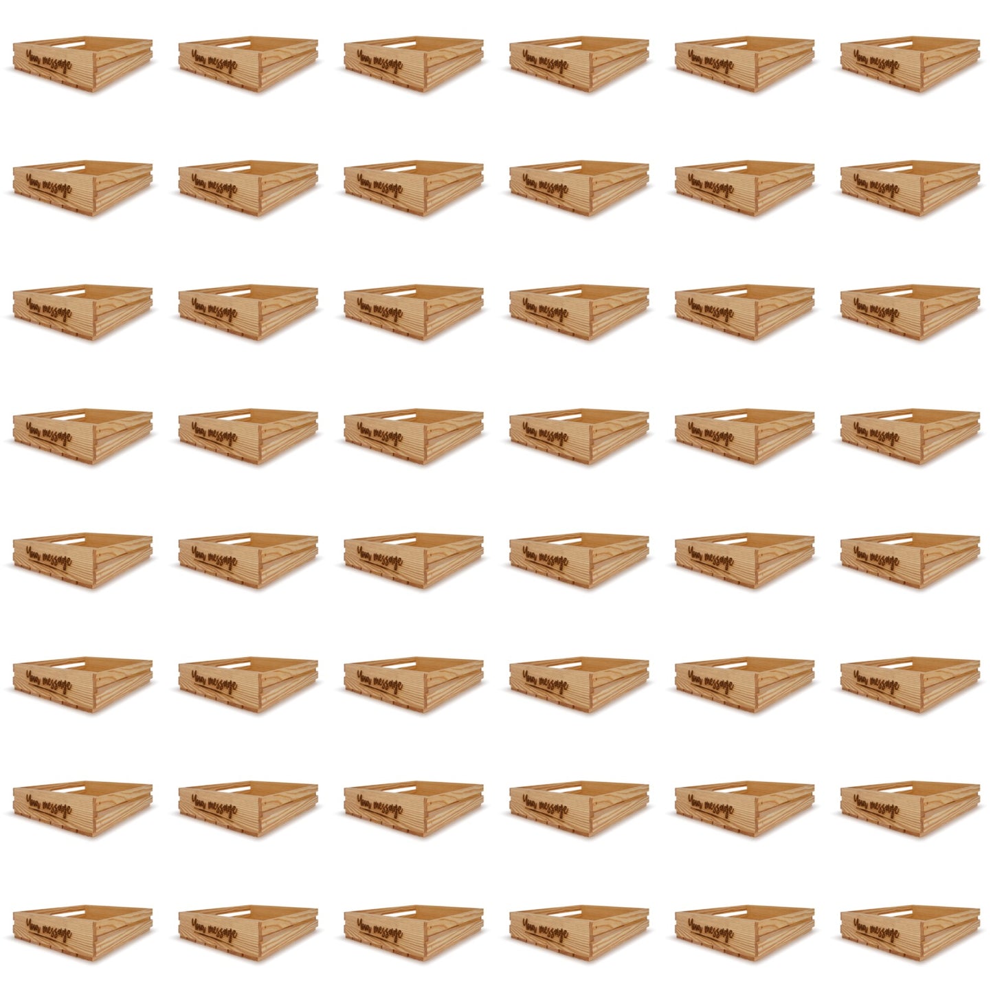 48 Small wooden crates 16x14x3.5 your message included