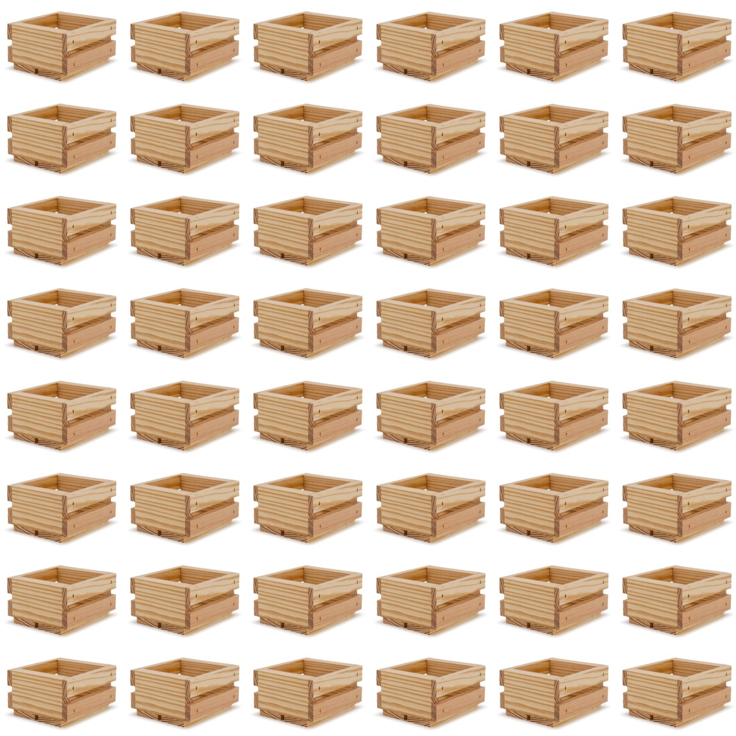 48 Small wooden crates 4x4x2.5