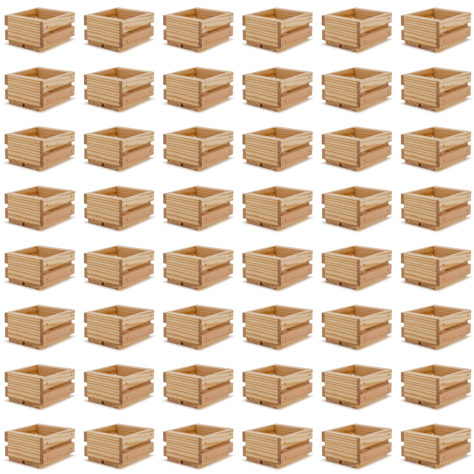 48 Small wooden crates 4x4x2.5