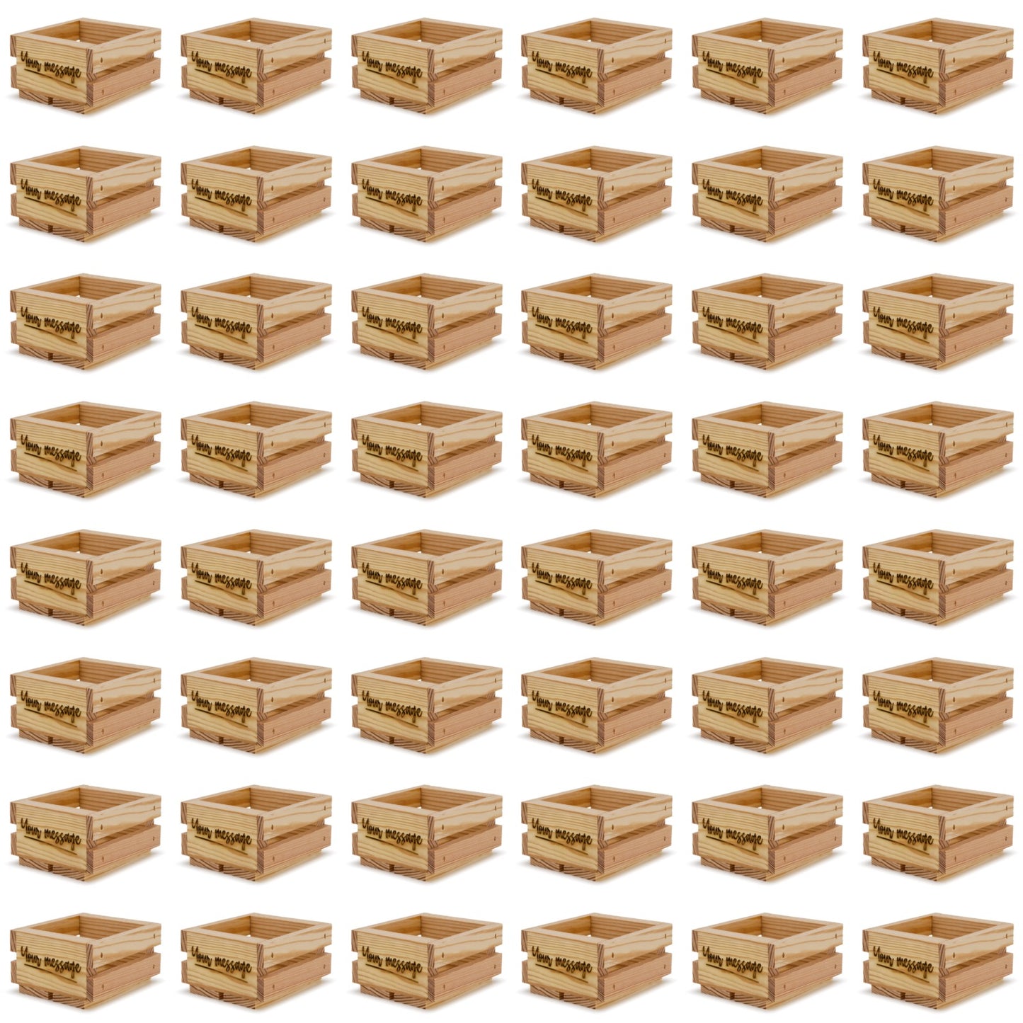 48 Small wooden crates 4x4x2.5 your message included