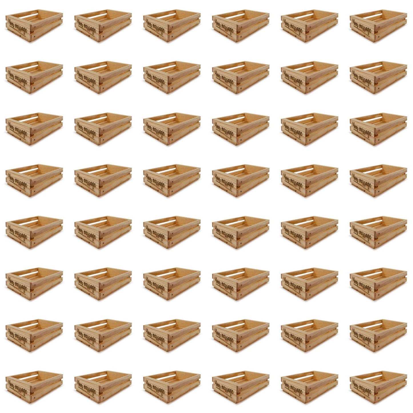 48 Small wooden crates 8x6x2.5 your message included