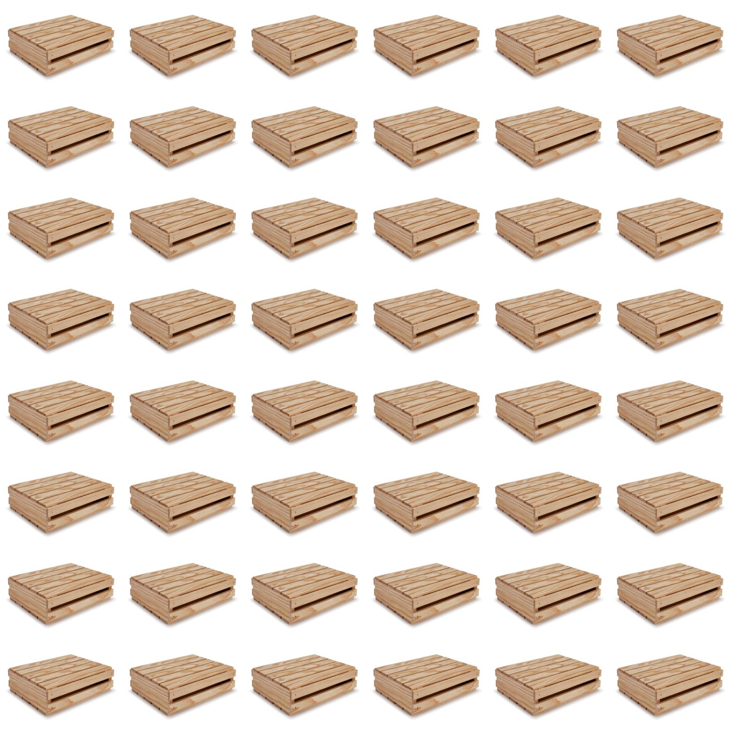 48 Small wooden crates with lid 12x10x3.5
