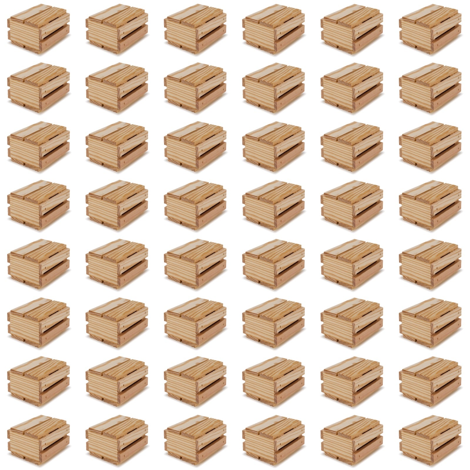 48 Small wooden crates with lid 4x4x2.5