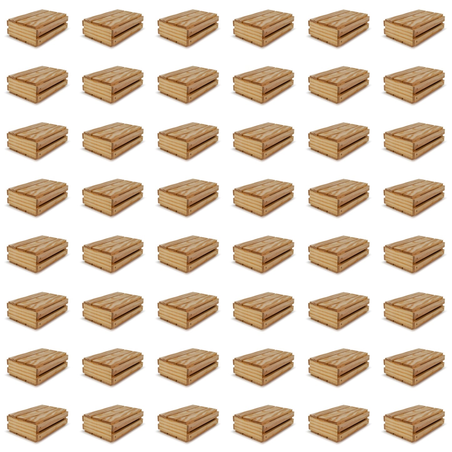 48 Small wooden crates with lid 8x6x2.5