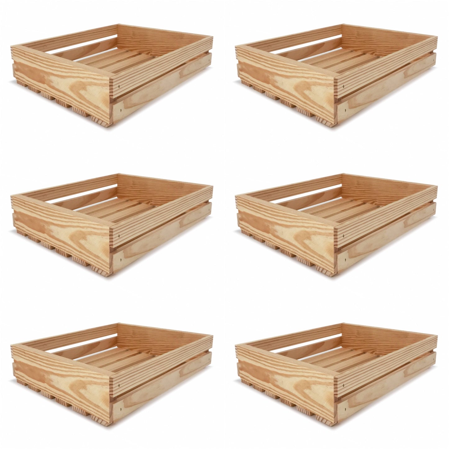 6 Small wooden crates 14x12x3.5