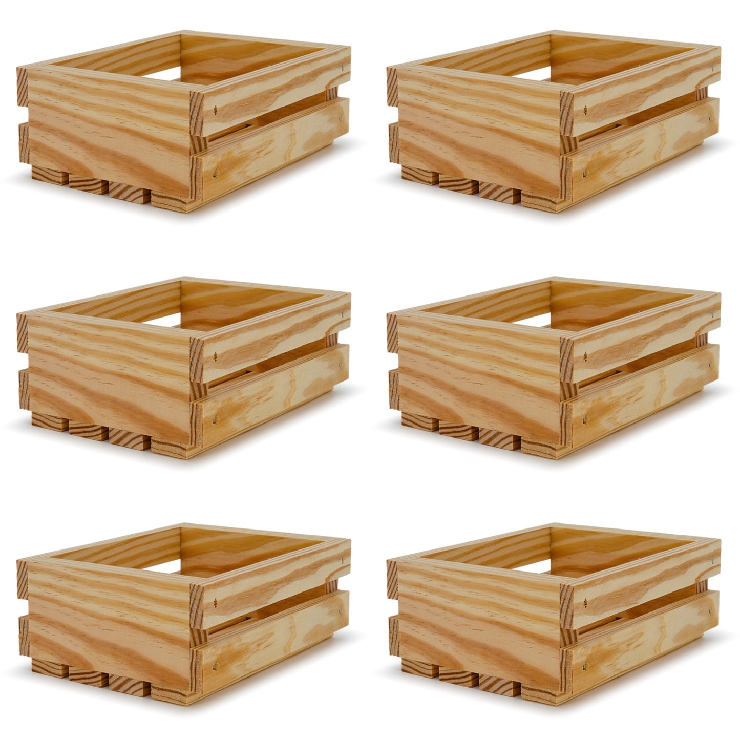 6 Small wooden crates 6x5x2.5